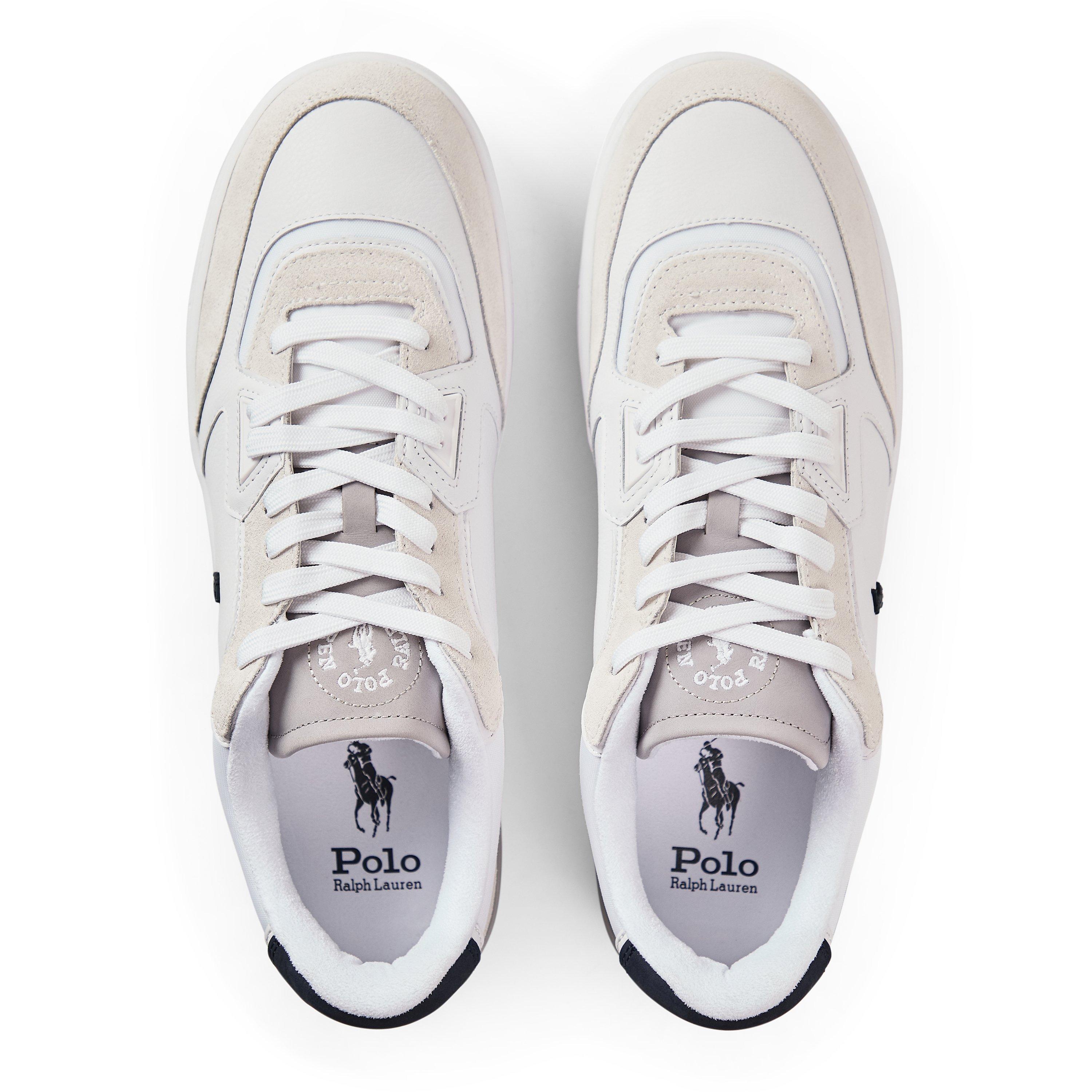 WHT/HNTER NVY - Polo Ralph Lauren - Men's Court Trainers - 4