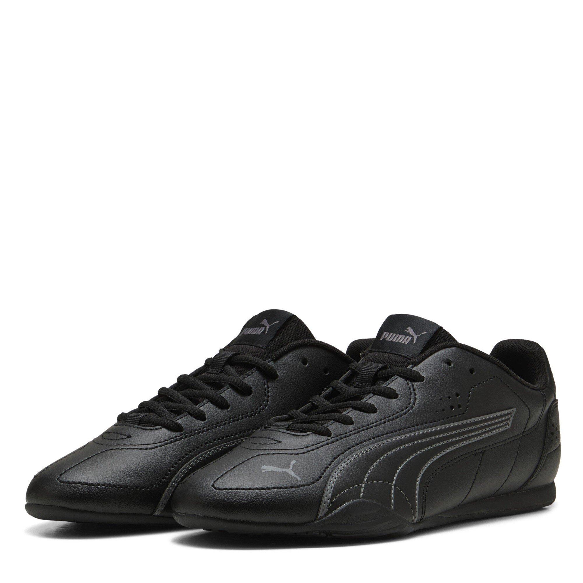 Black/Dk Gray - Puma - Men's Catch Leather Low-Top Trainers - 1