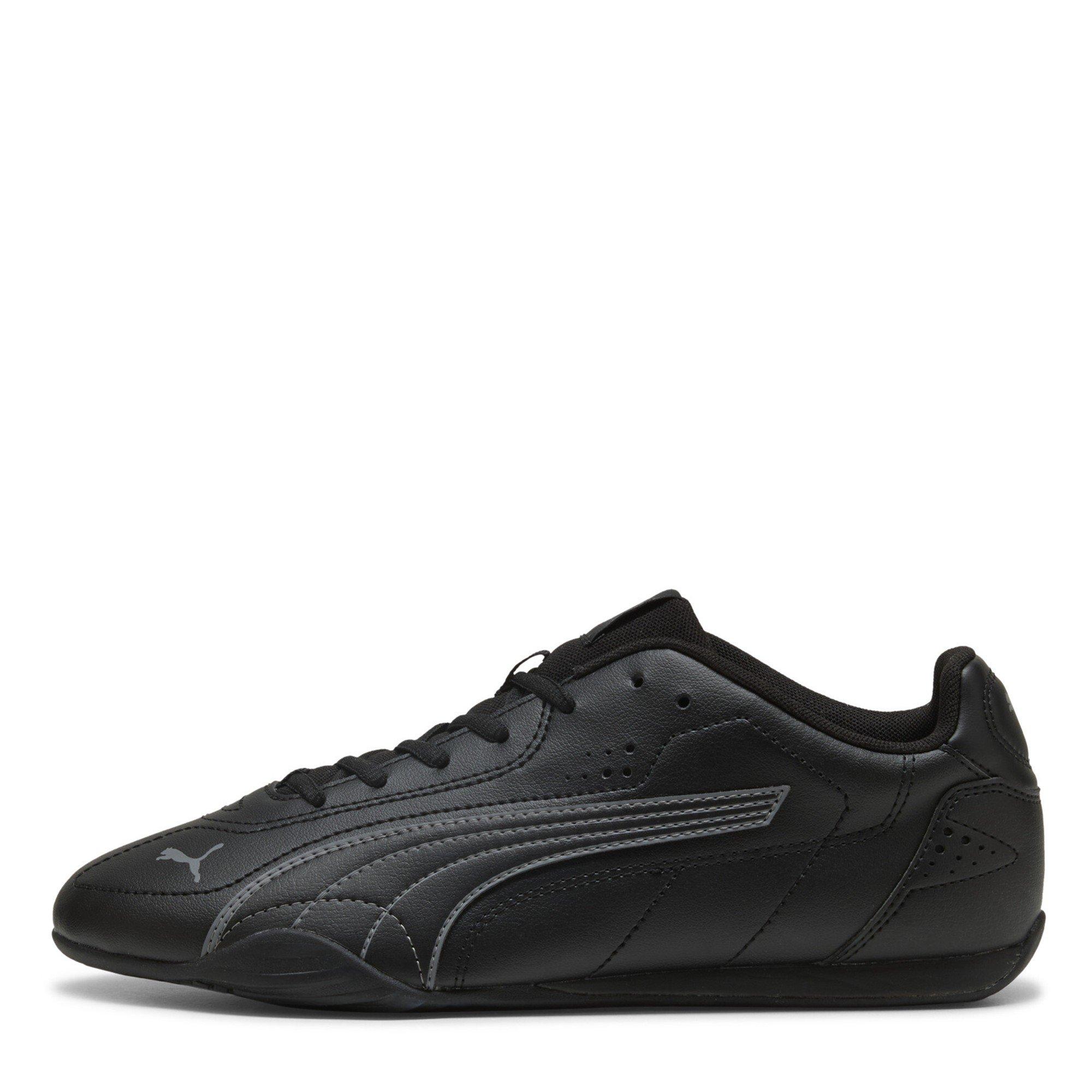 Black/Dk Gray - Puma - Men's Catch Leather Low-Top Trainers - 2