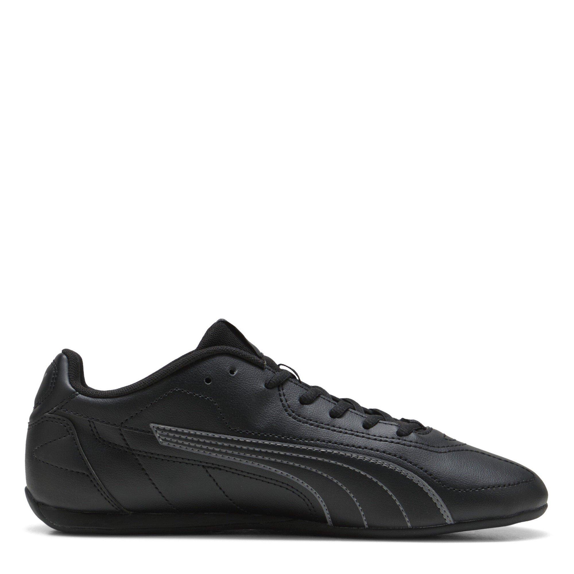 Black/Dk Gray - Puma - Men's Catch Leather Low-Top Trainers - 4