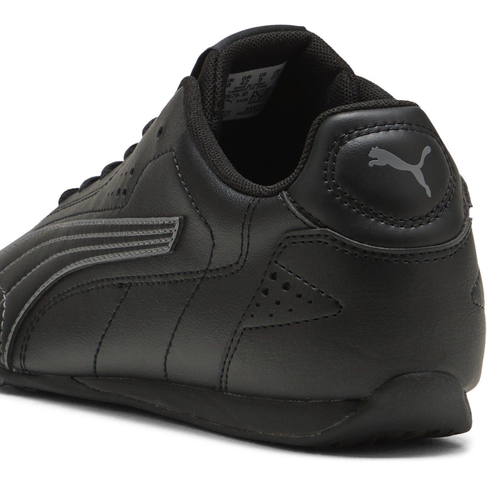 Black/Dk Gray - Puma - Men's Catch Leather Low-Top Trainers - 5