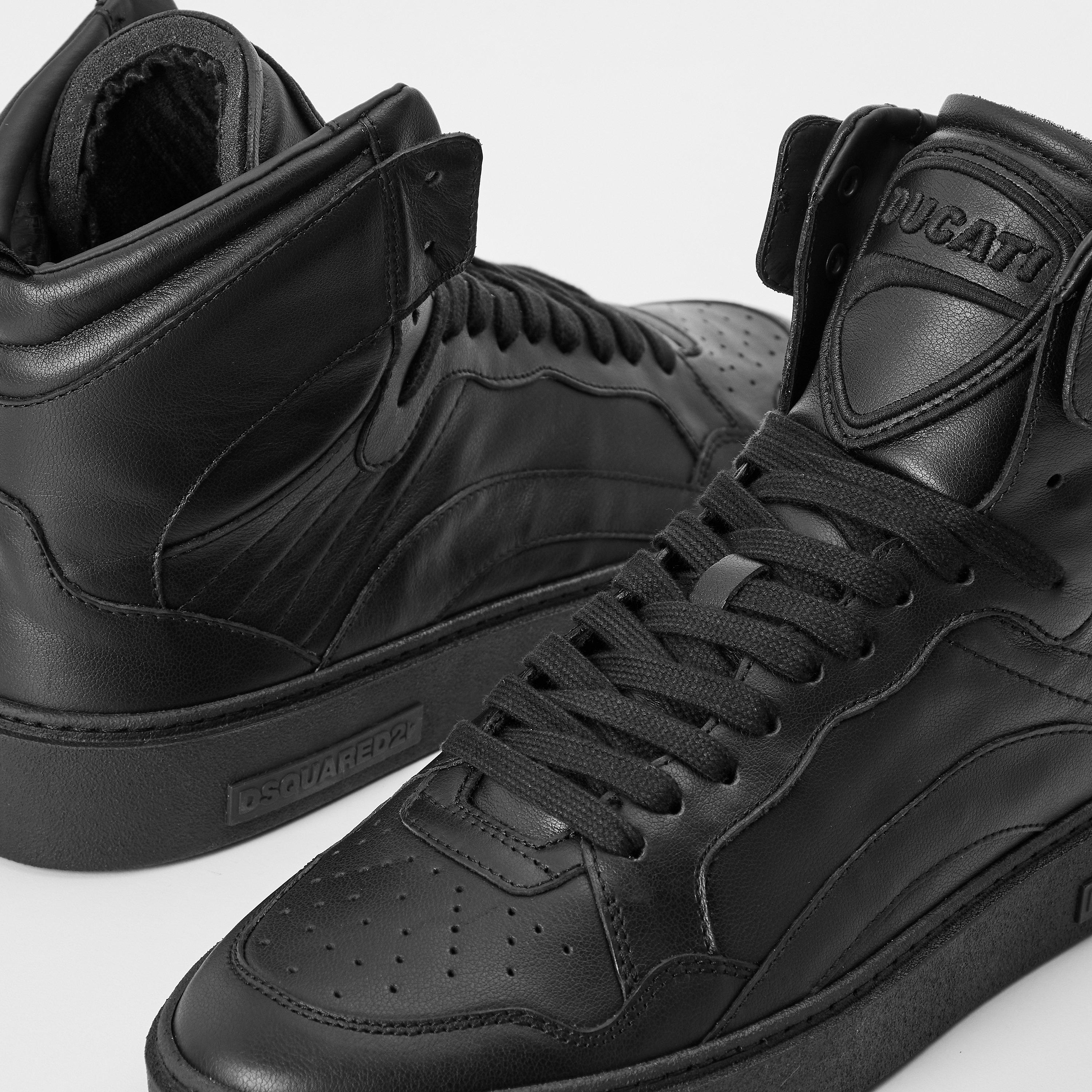 Black - DSquared2 - Men's High-Top Trainers - 4