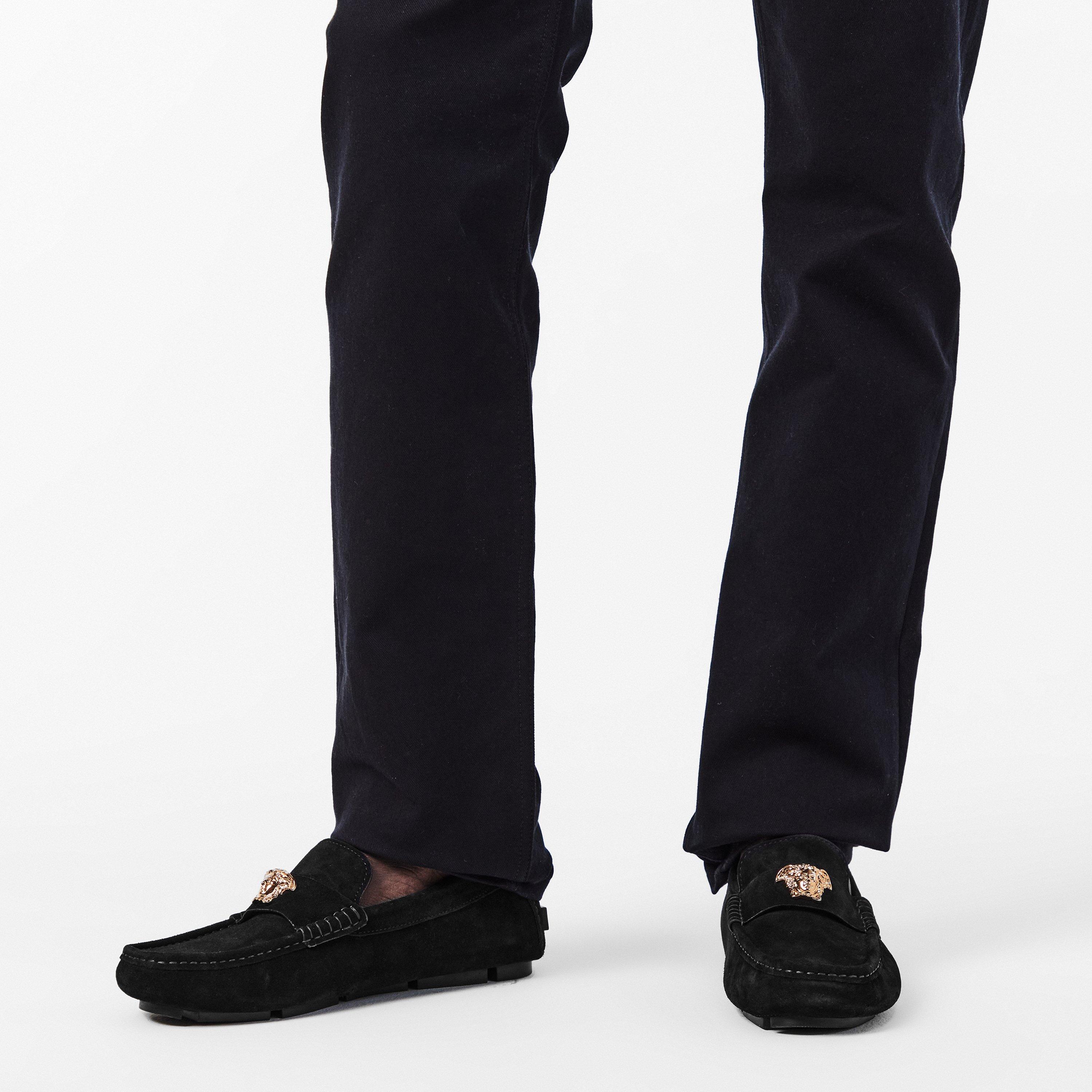 Black - Versace - Men's Loafers - 3