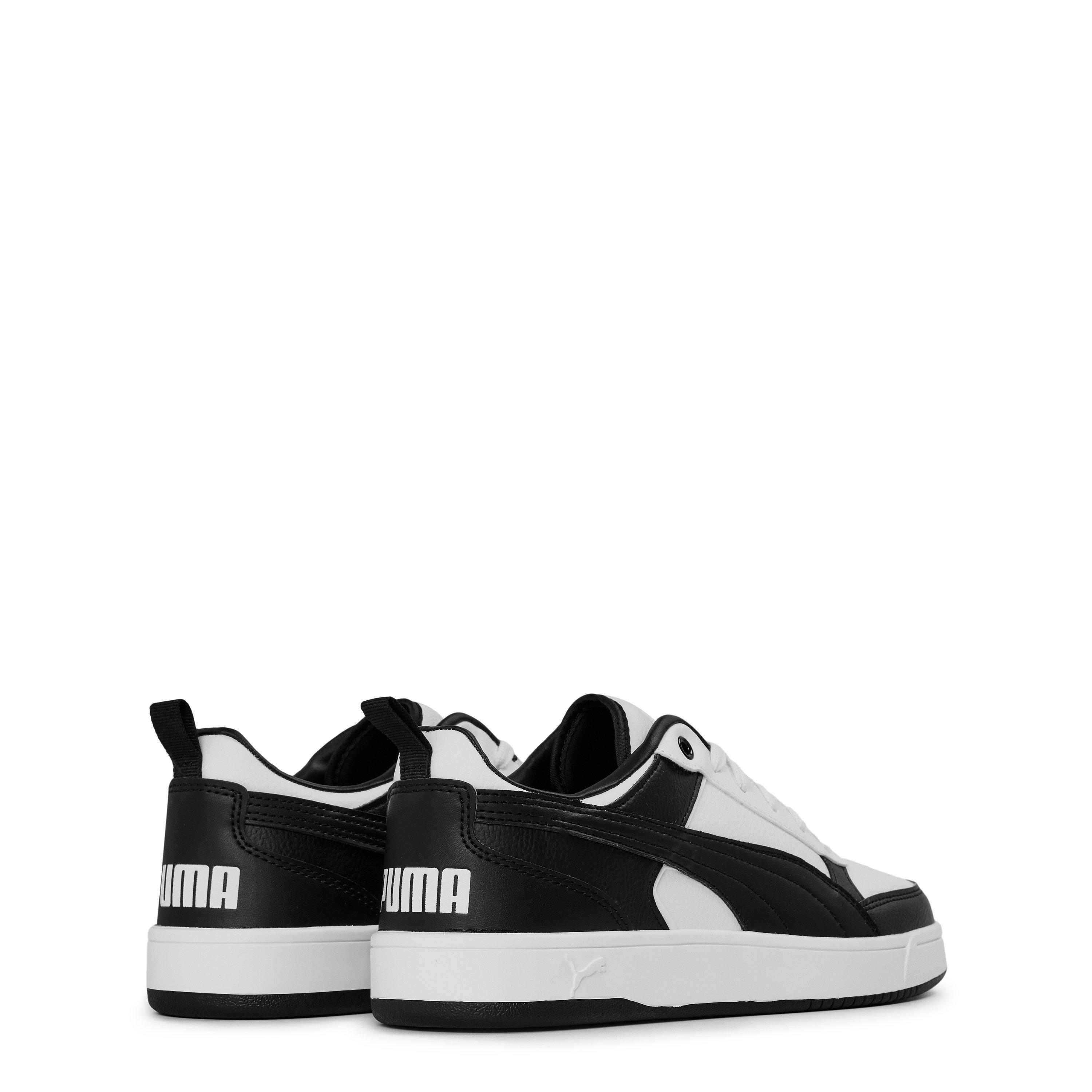Wht/Blk - Puma - Unisex Adults Dribble Court Trainers - 4