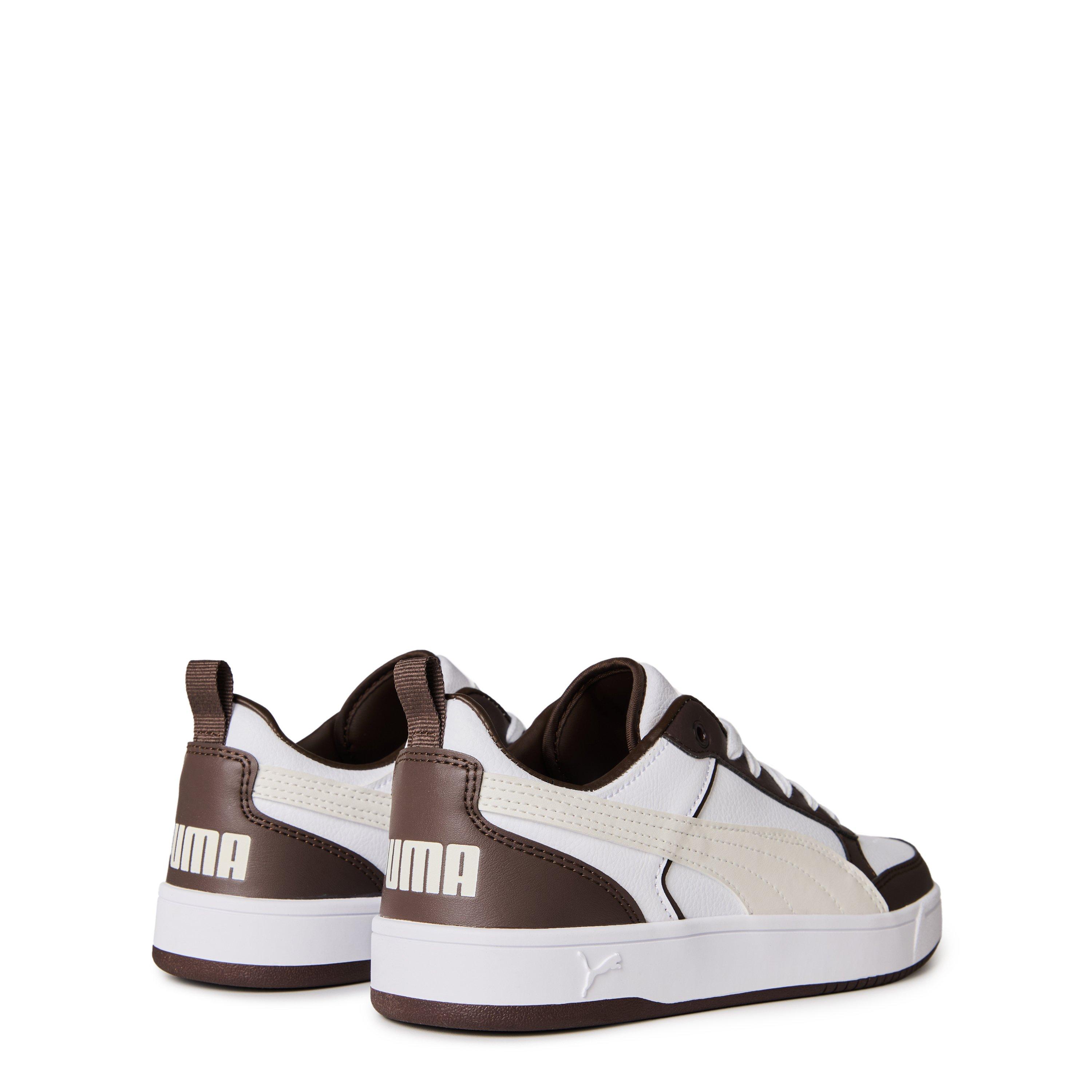 Choc Brn/Wht - Puma - Adults Dribble Court Trainers - 4