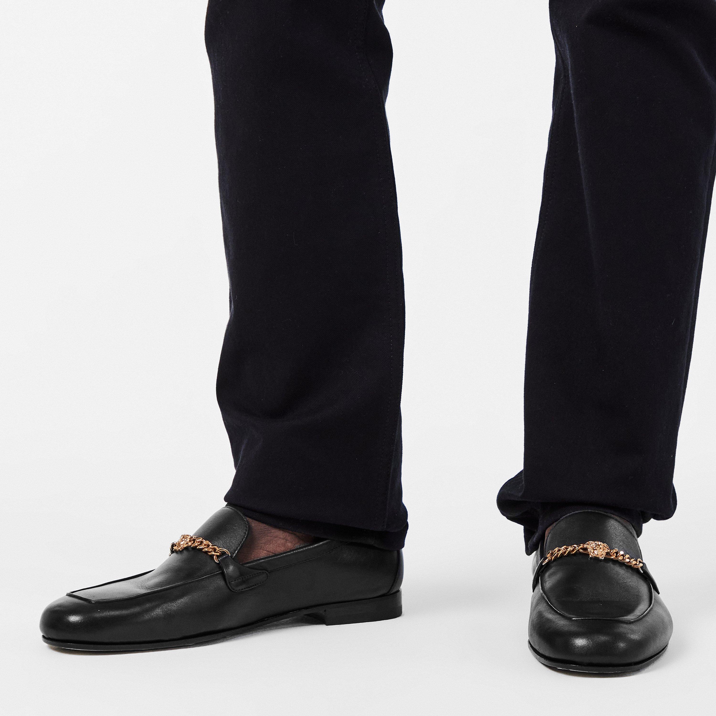 Black - Versace - Men's Loafers - 3