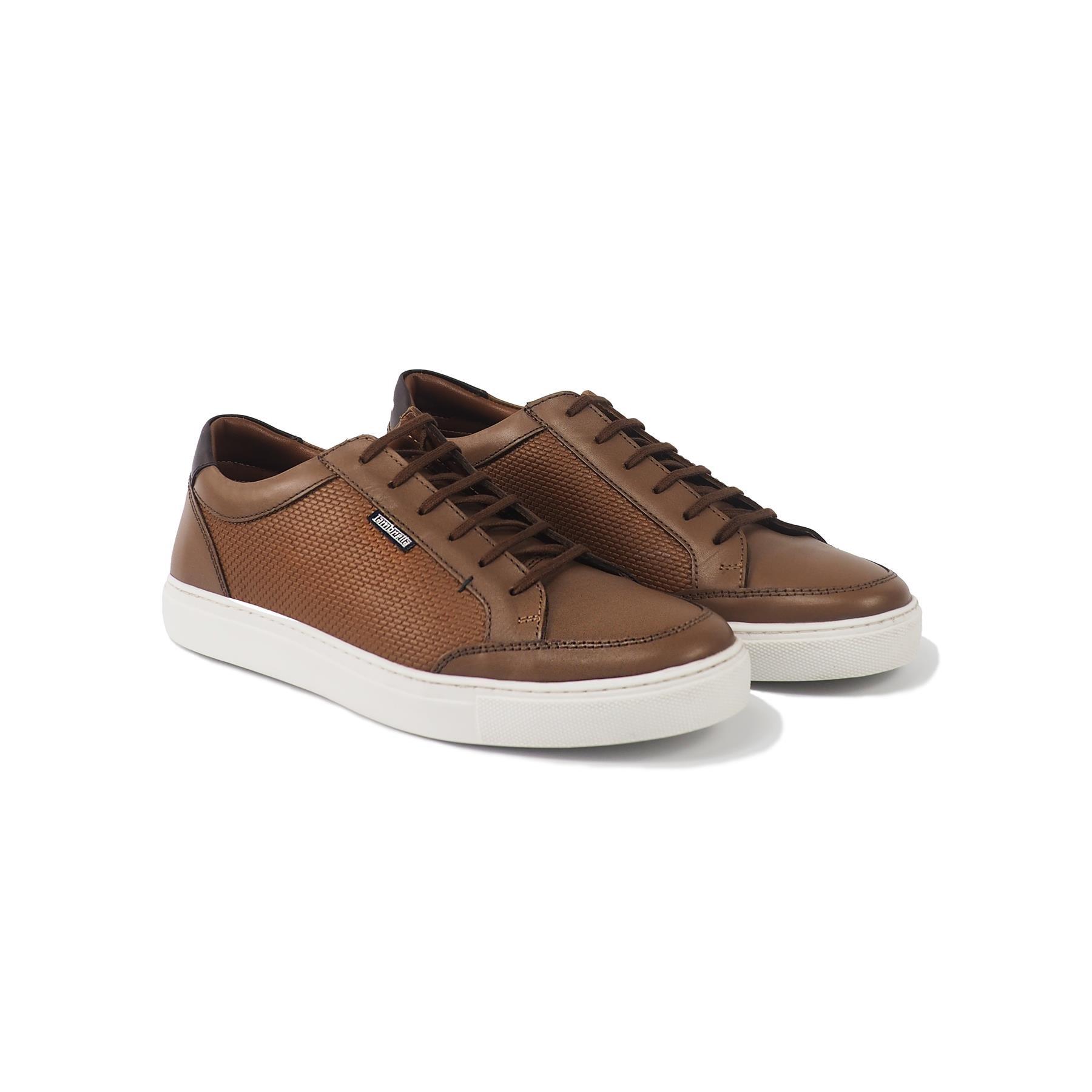 Tan - Lambretta - Men's Percy Court Trainers - 4