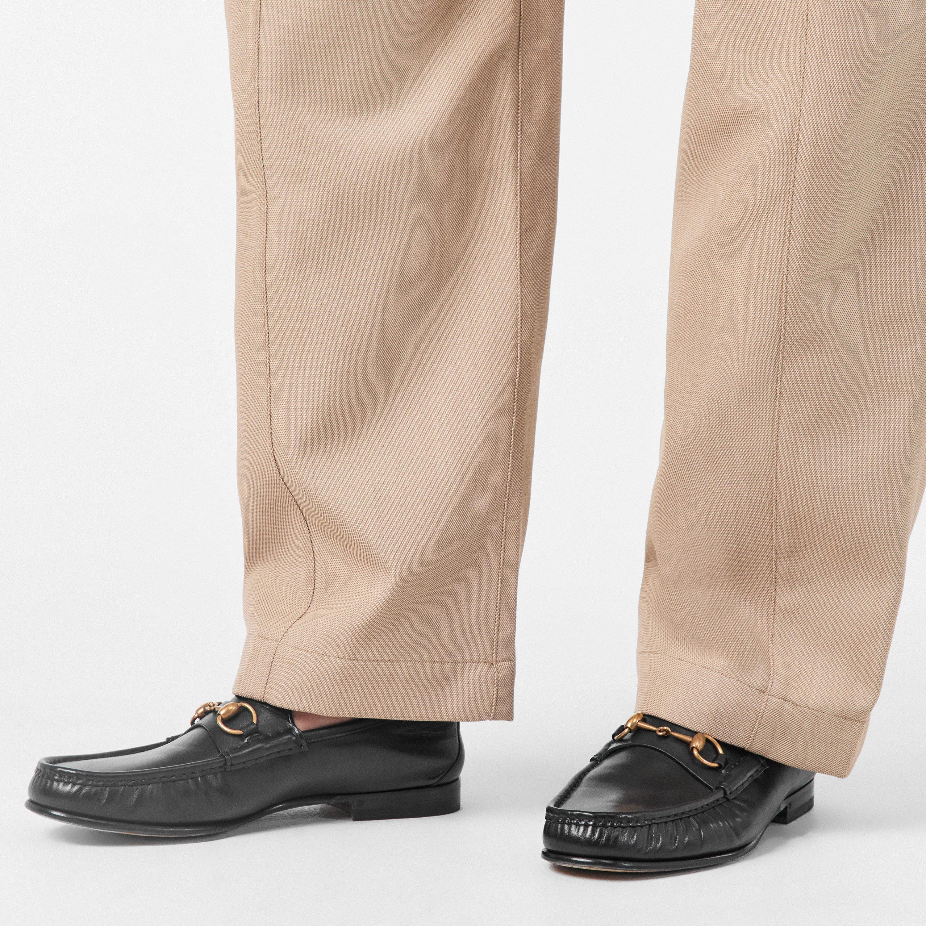 Black - Gucci - Men's Horsebit Leather Roos Loafers - 3