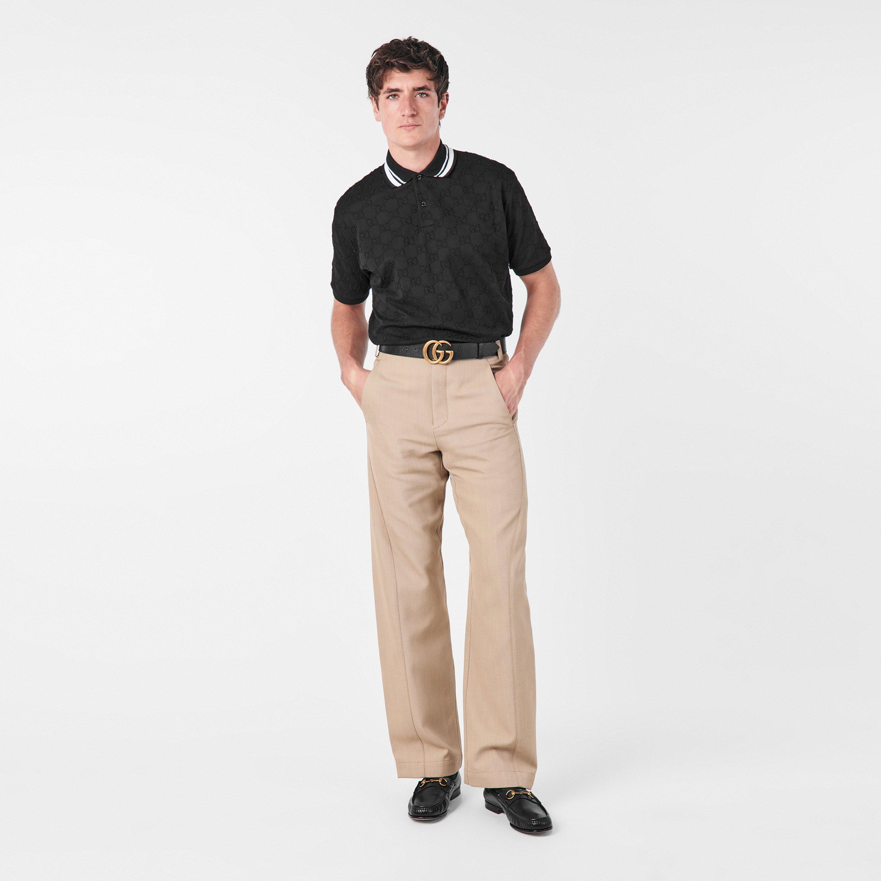 Black - Gucci - Men's Horsebit Leather Roos Loafers - 7