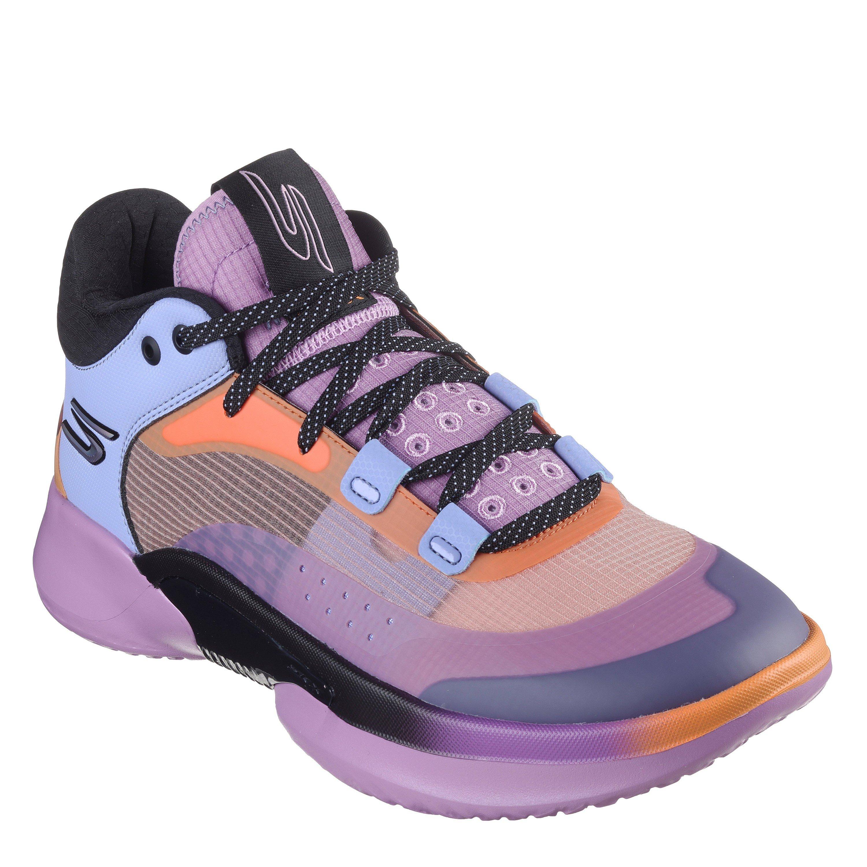 Paars/Oranje - Skechers - Basketball SKX Resagrip Trainers Mens - 3