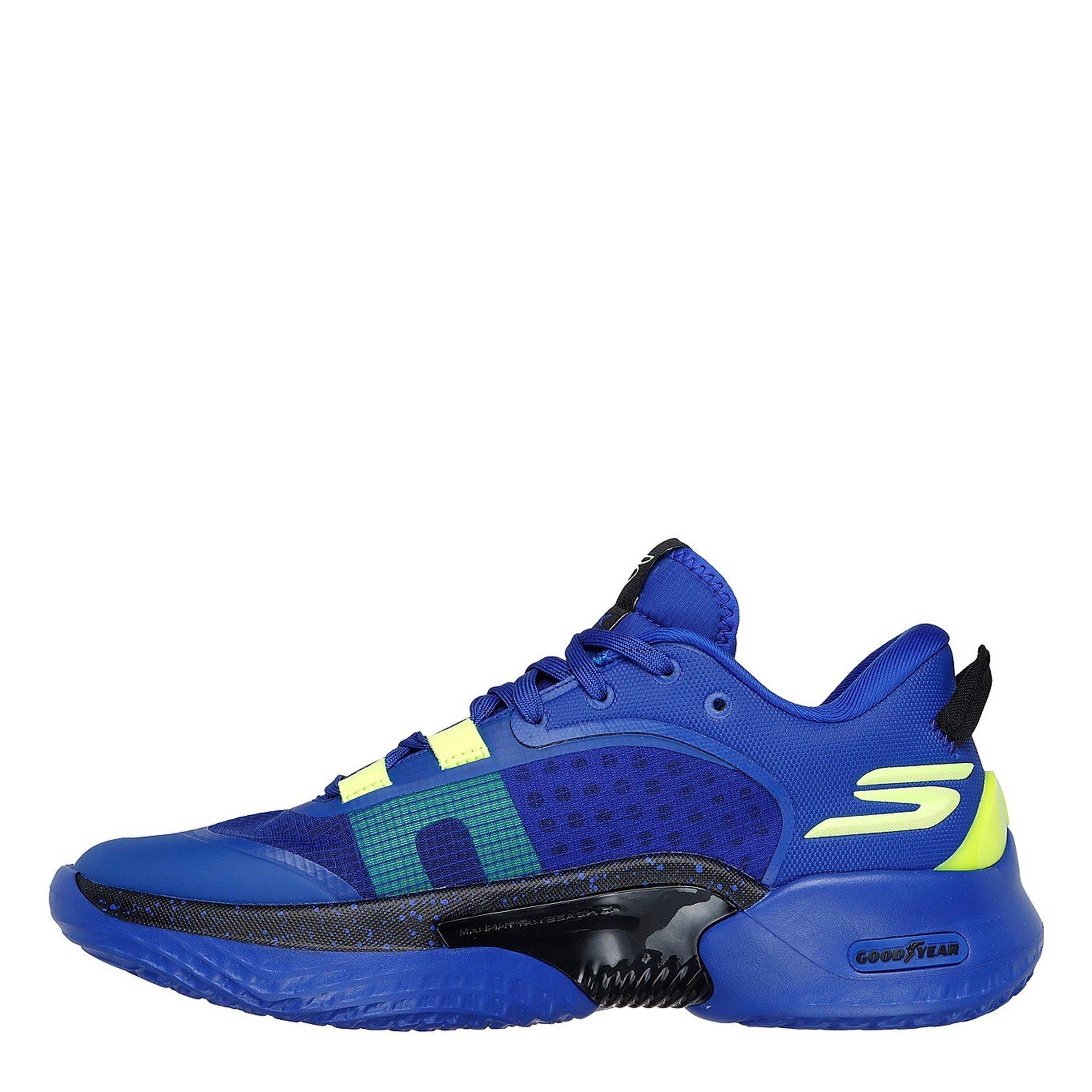 Blue/Black - Skechers - Resagrip Basketball Trainers Mens - 2