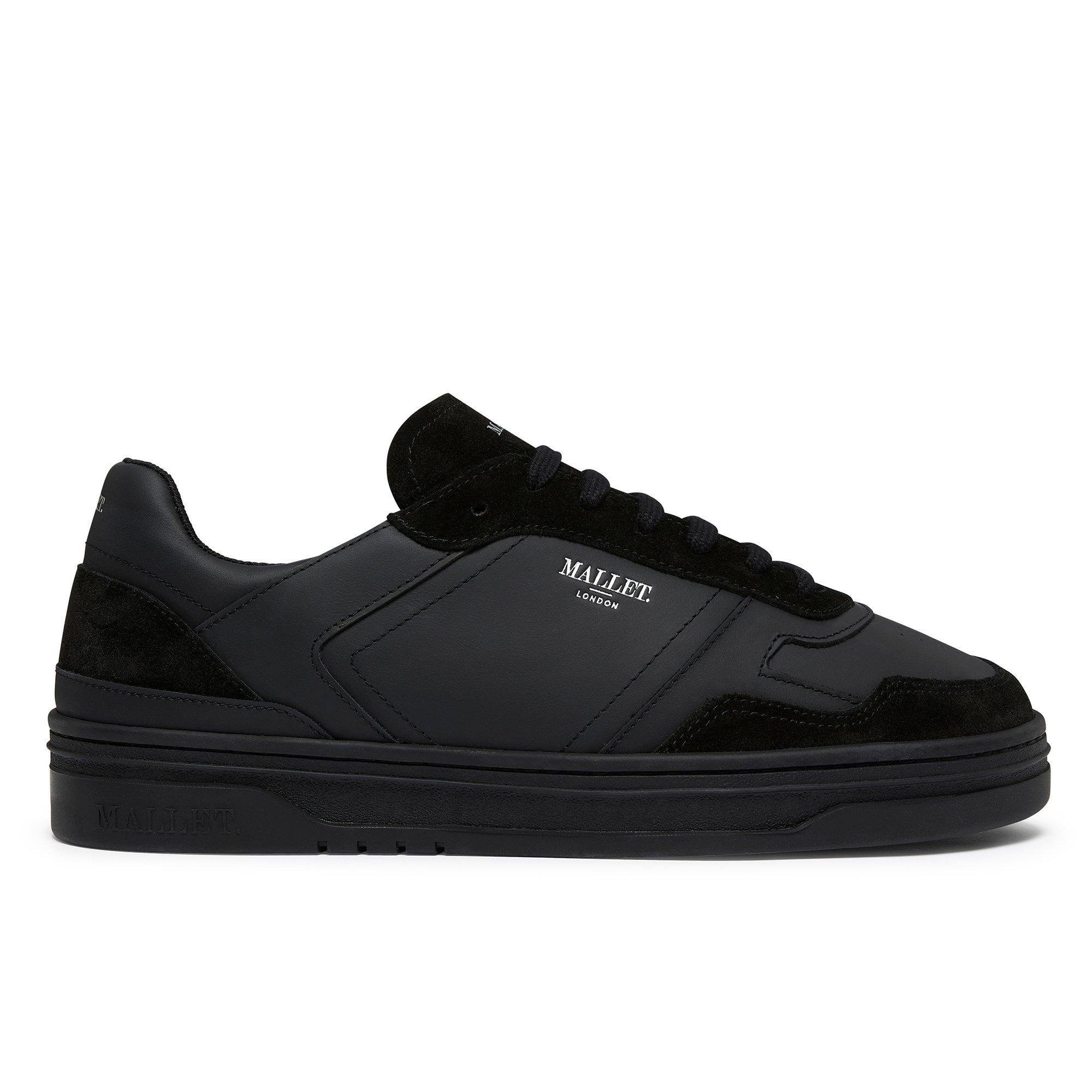 Mallet Men's Barnsley Low-Profile Cushioned Court Trainers - Triple Black - 7 (41)