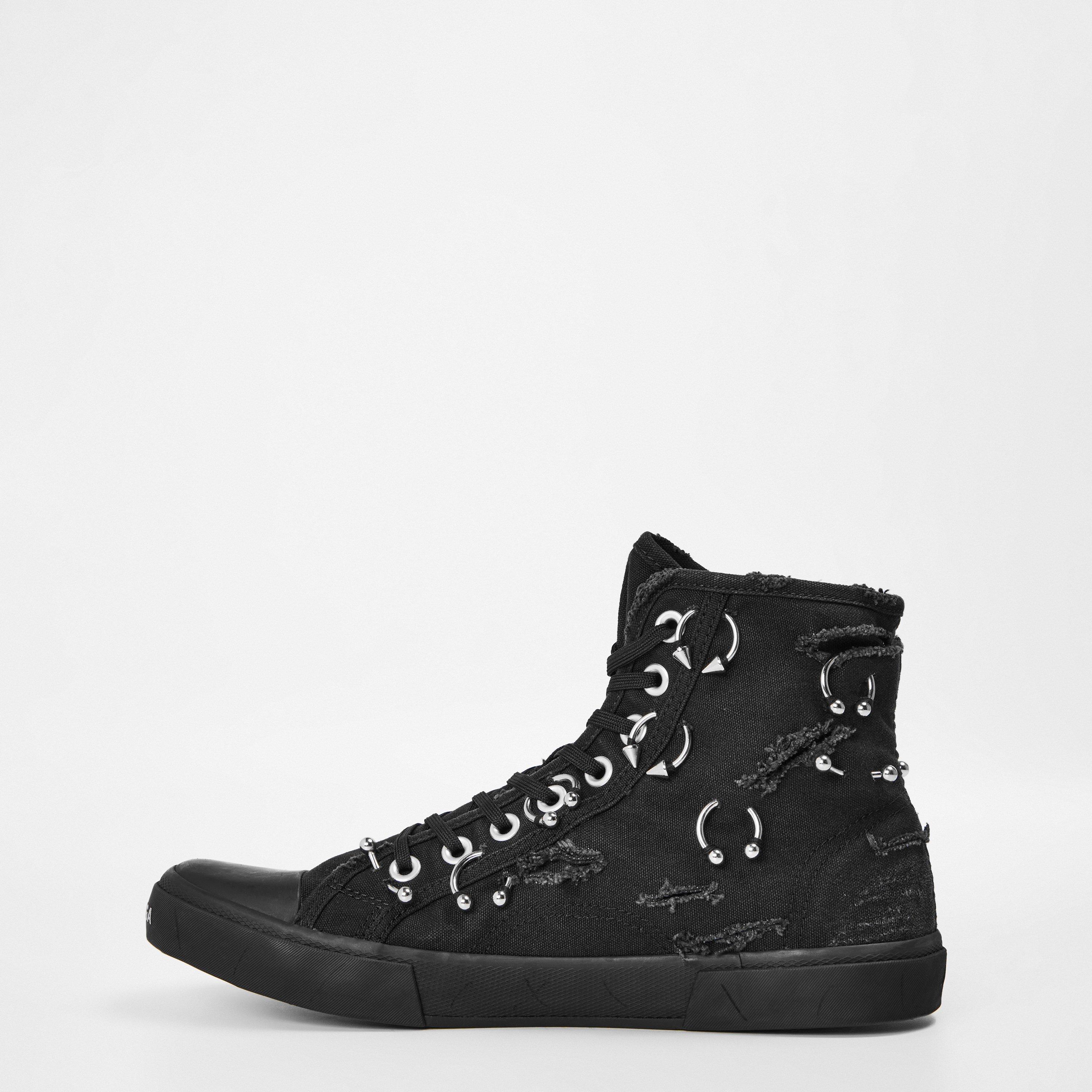 Black - Balenciaga - Men's High Top Shoes - 2