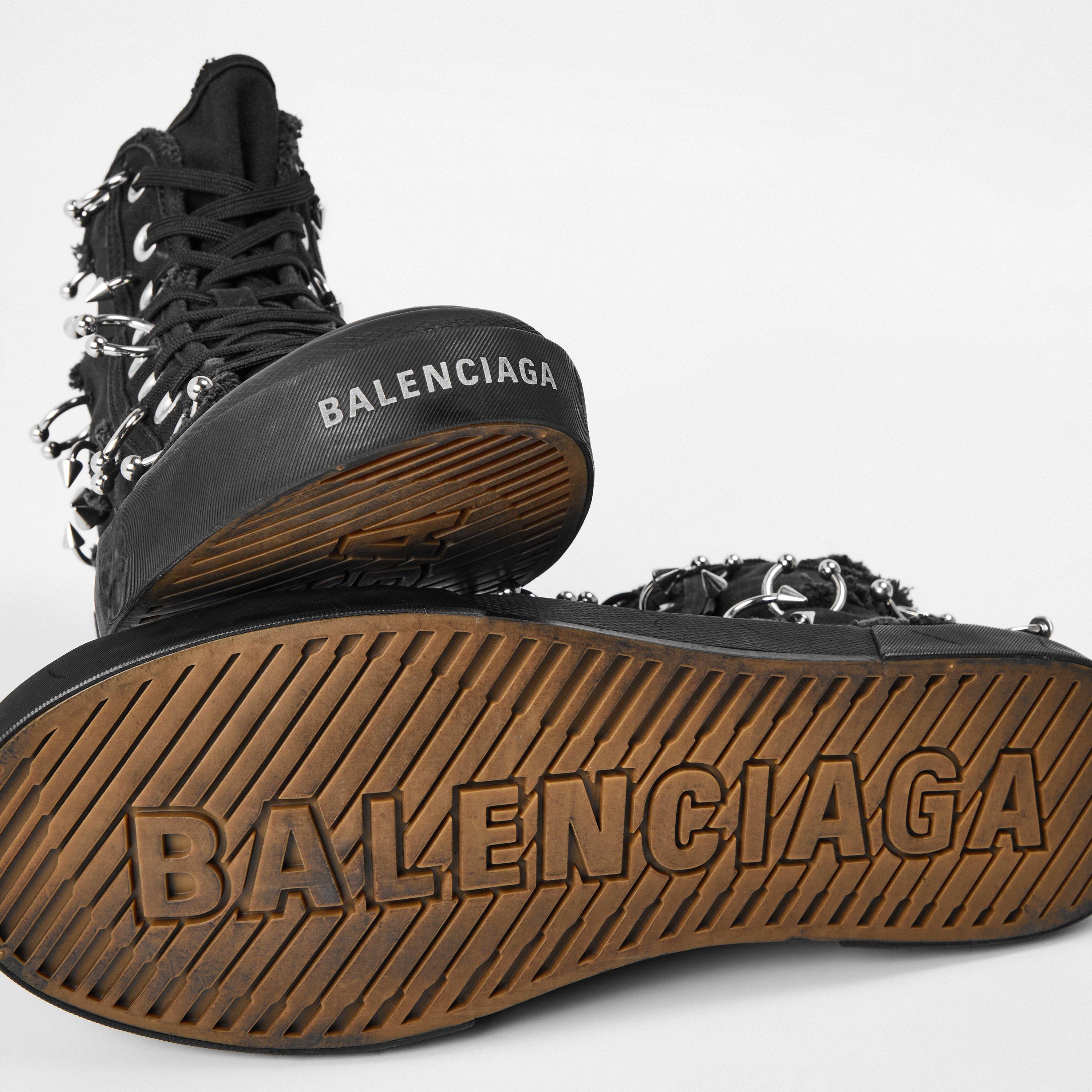 Black - Balenciaga - Men's High Top Shoes - 4