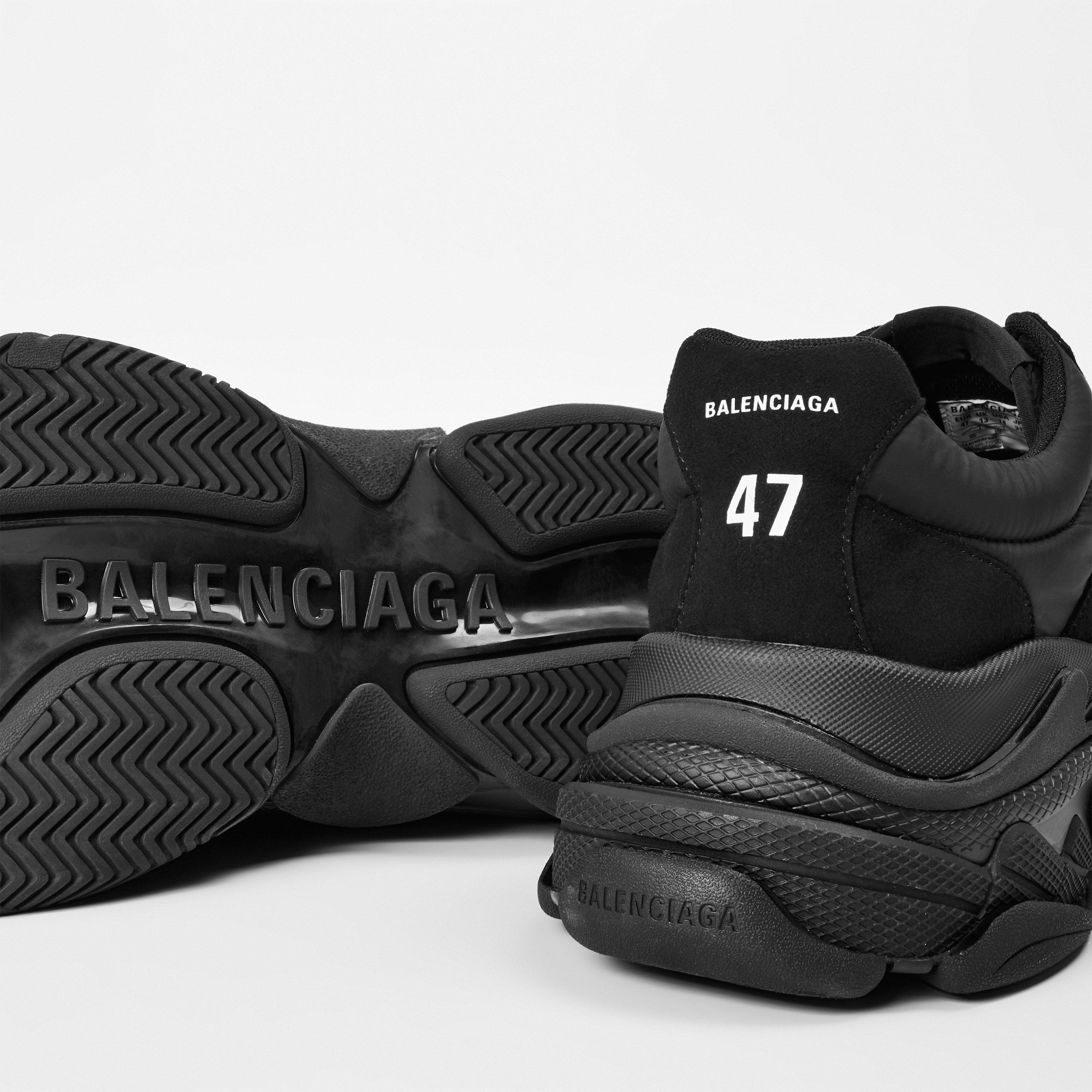 Black - Balenciaga - Triple S Panelled Sneakers - 3