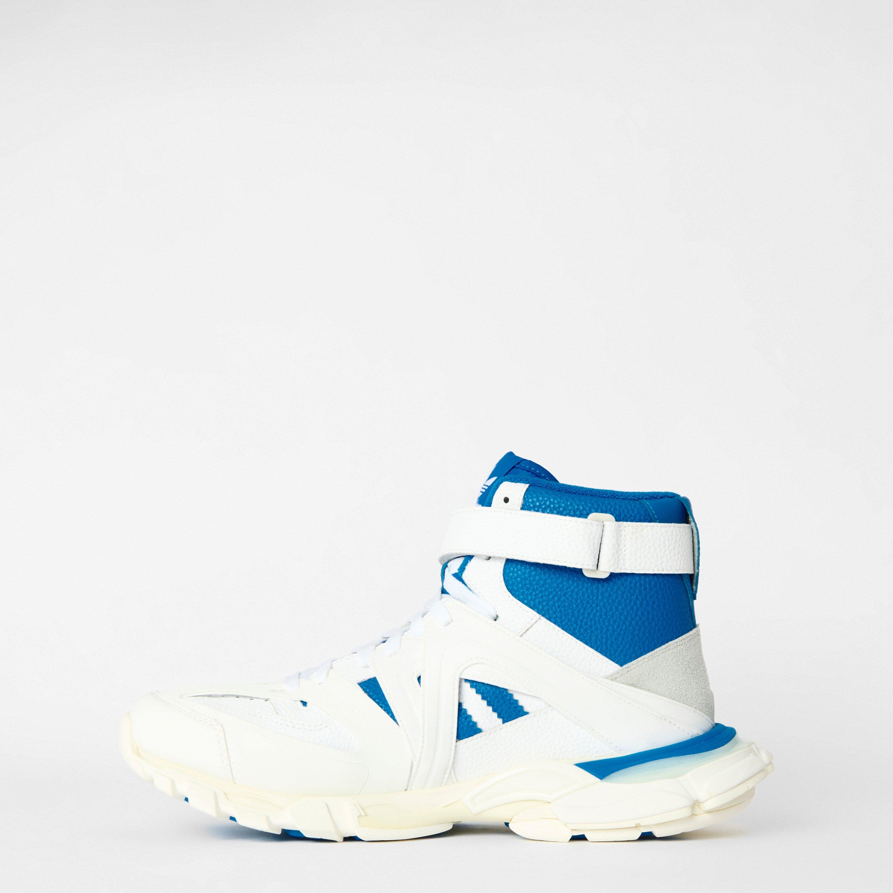 White/Blue - Balenciaga - Men's High Top Design Shoes - 2