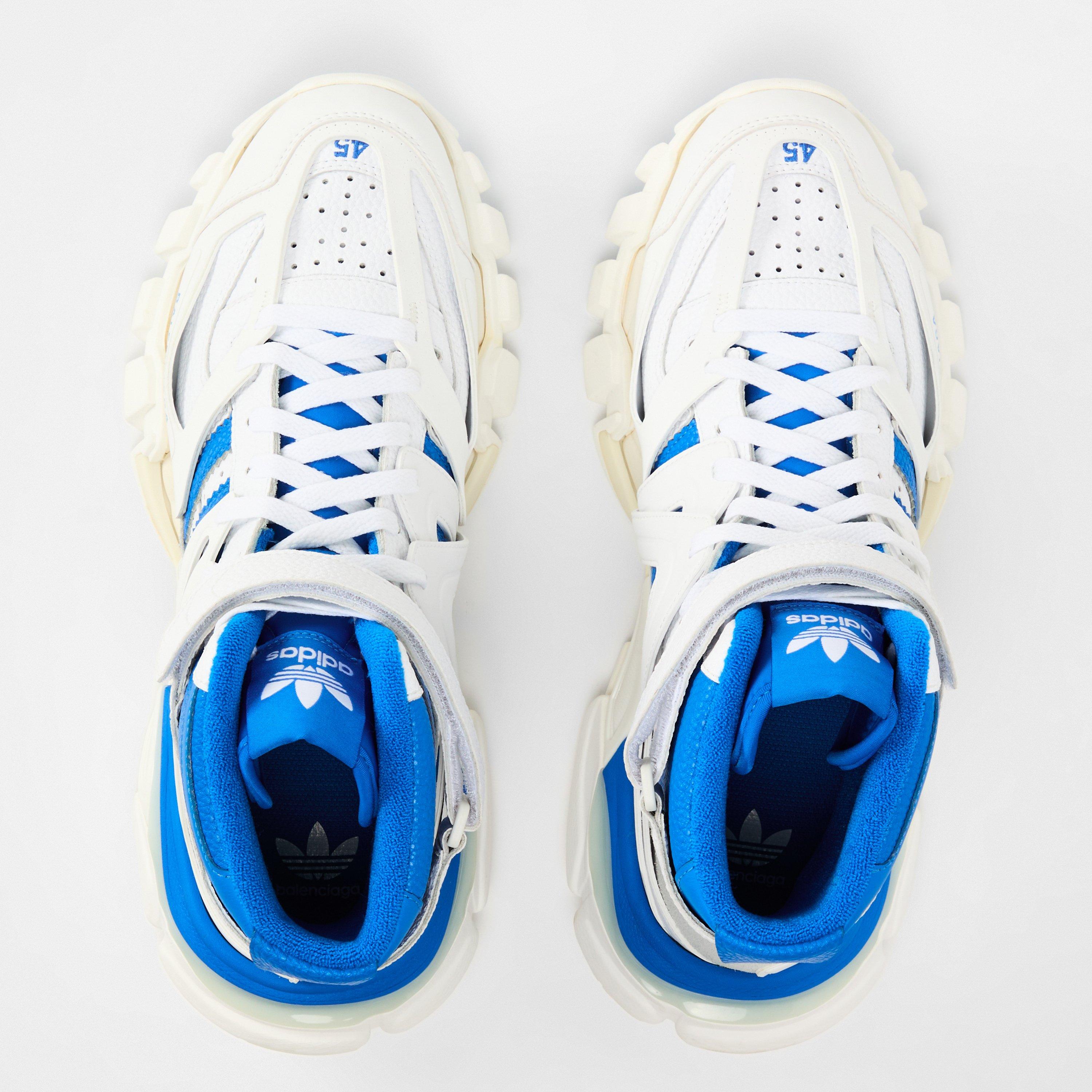 White/Blue - Balenciaga - Men's High Top Design Shoes - 5