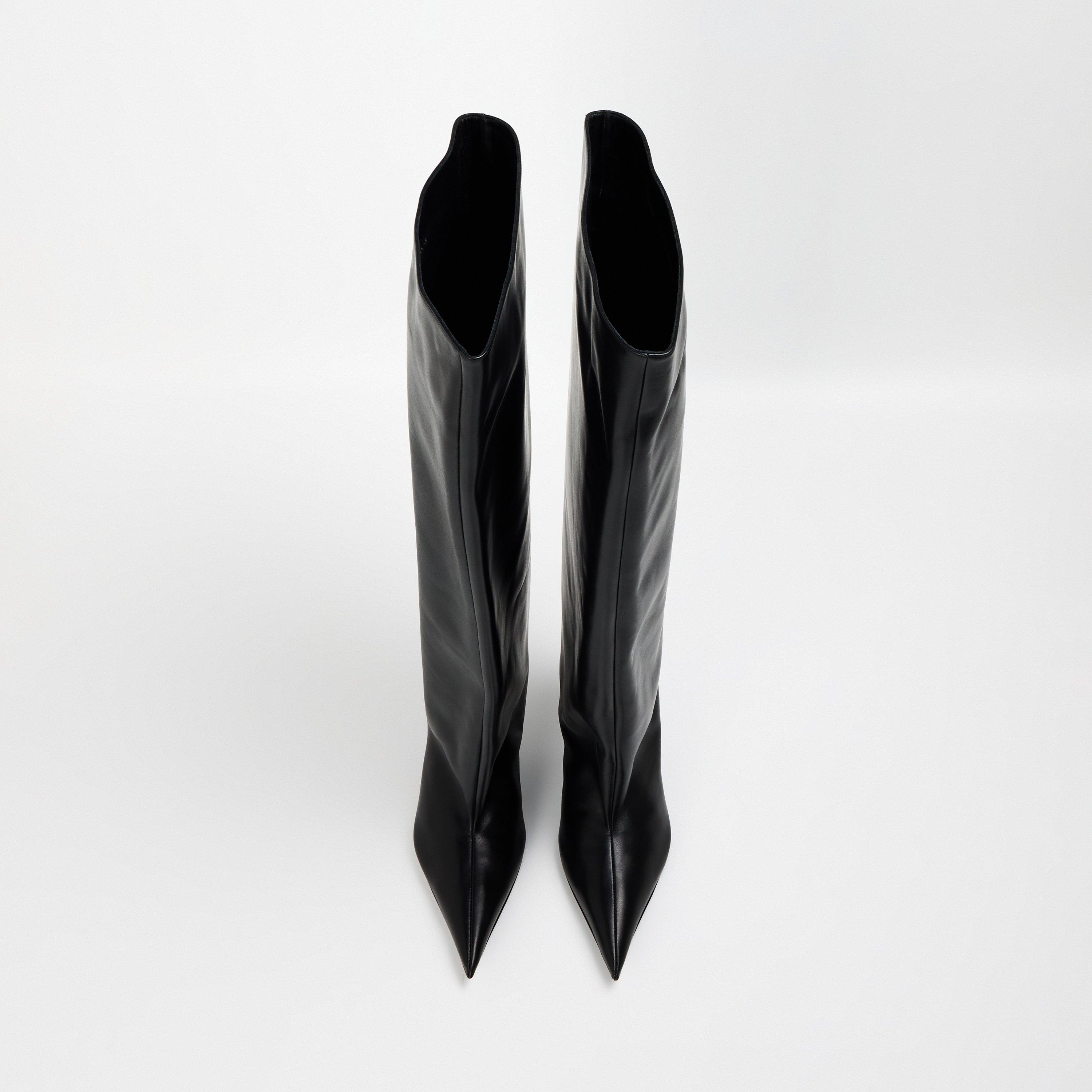 Black - Balenciaga - Men's Knee High Boots - 4