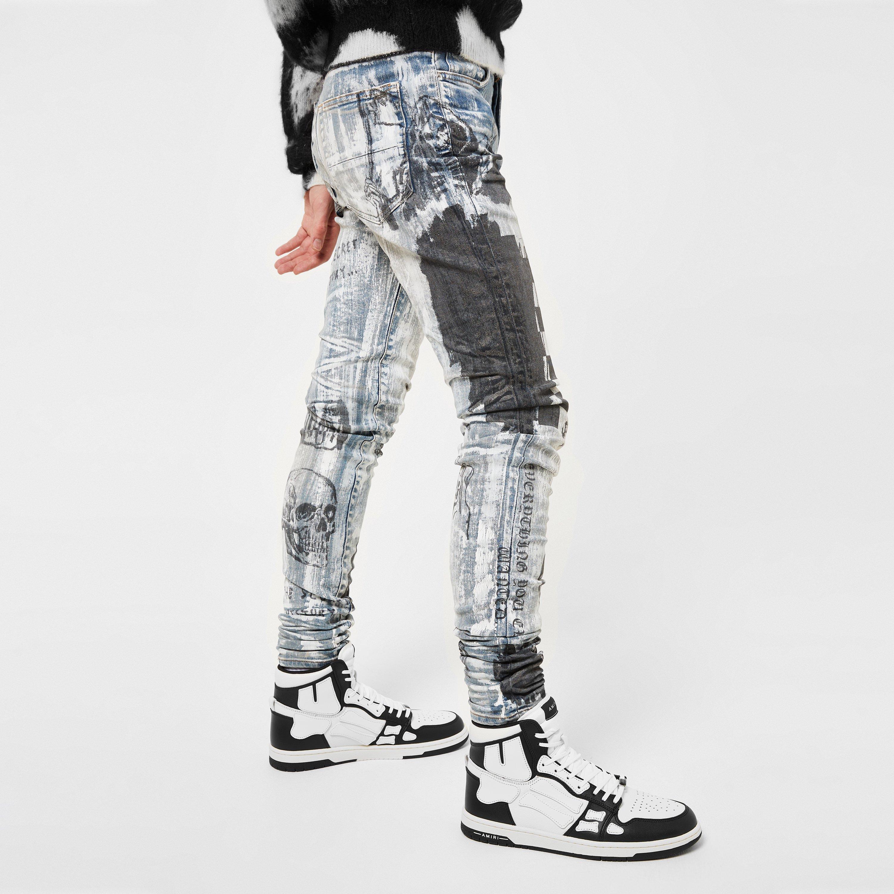 Black/White 004 - Amiri - Skeleton High Top Trainers - 2