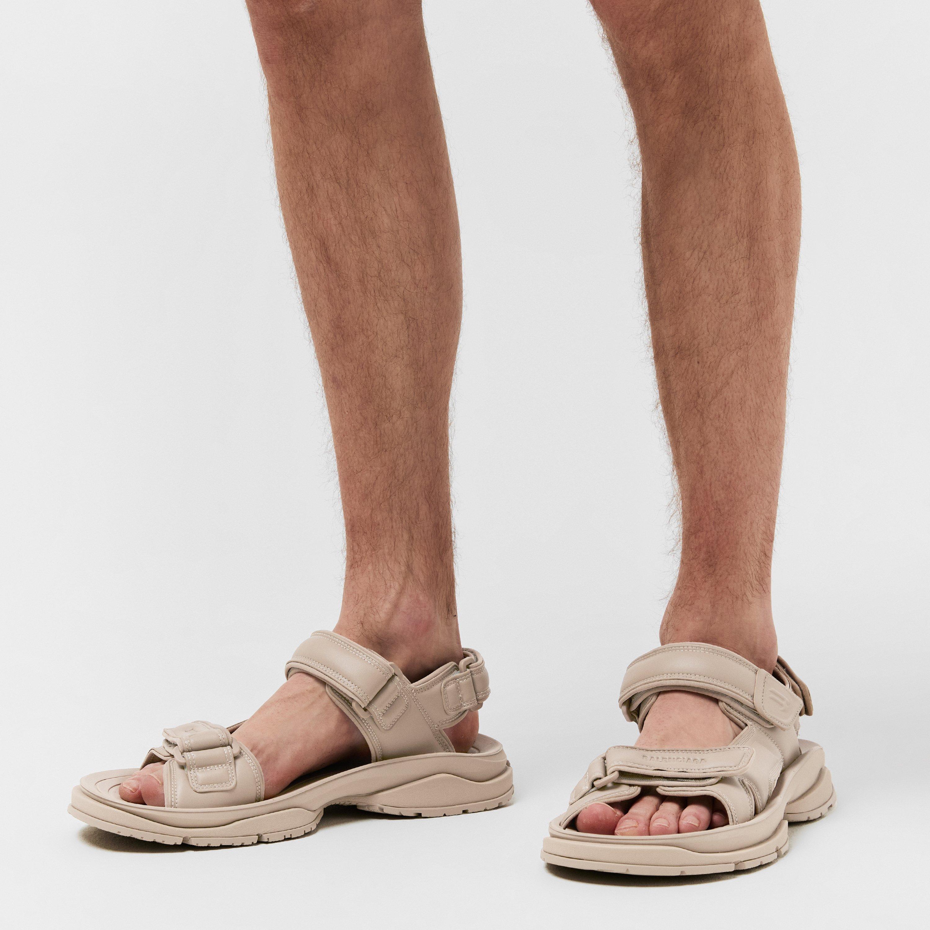 Taupe - Balenciaga - Men's Flatform Sandals - 3