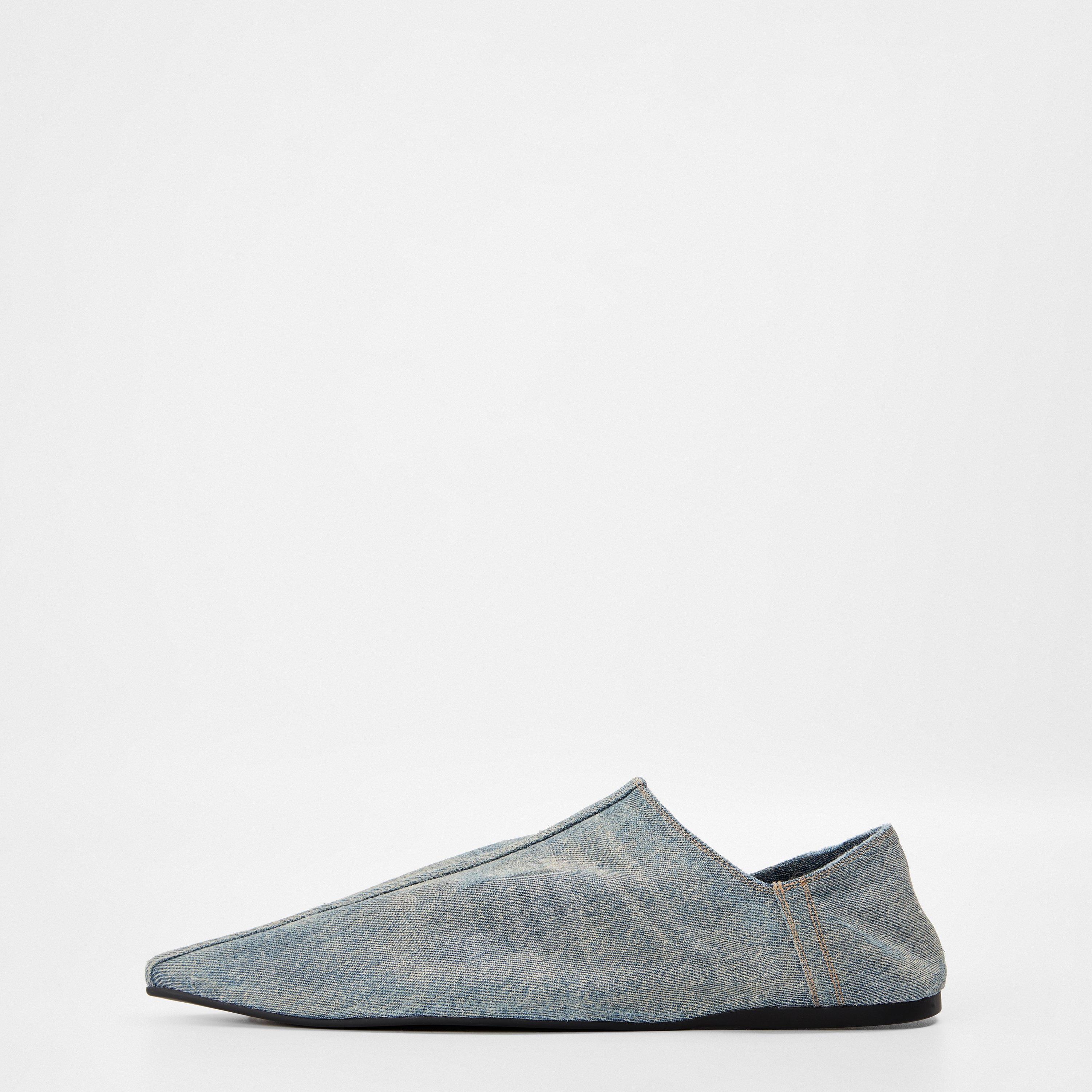 Navy Rust - Balenciaga - Pointed Denim Mules - 2