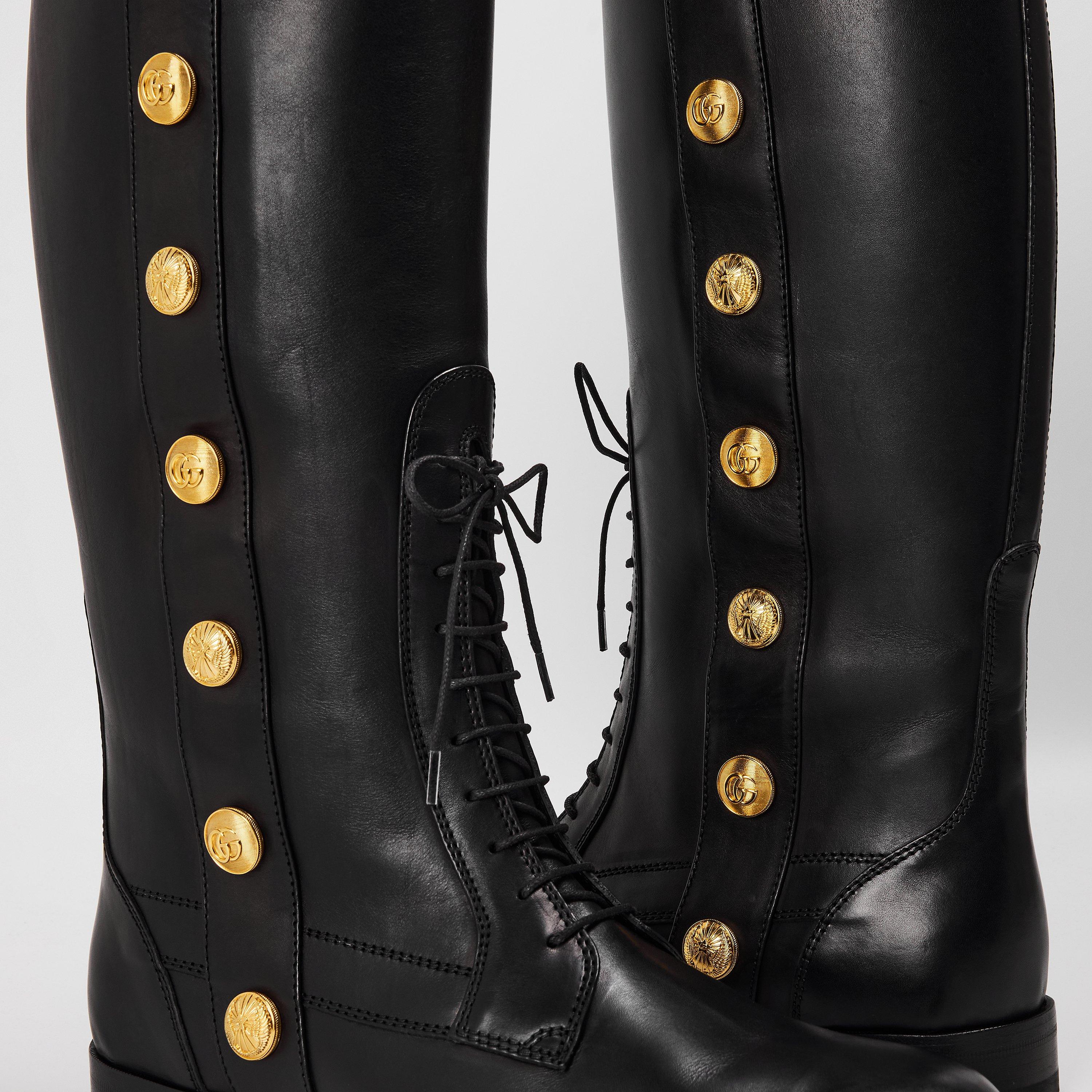 Black - Gucci - Men's Knee High Boots - 3