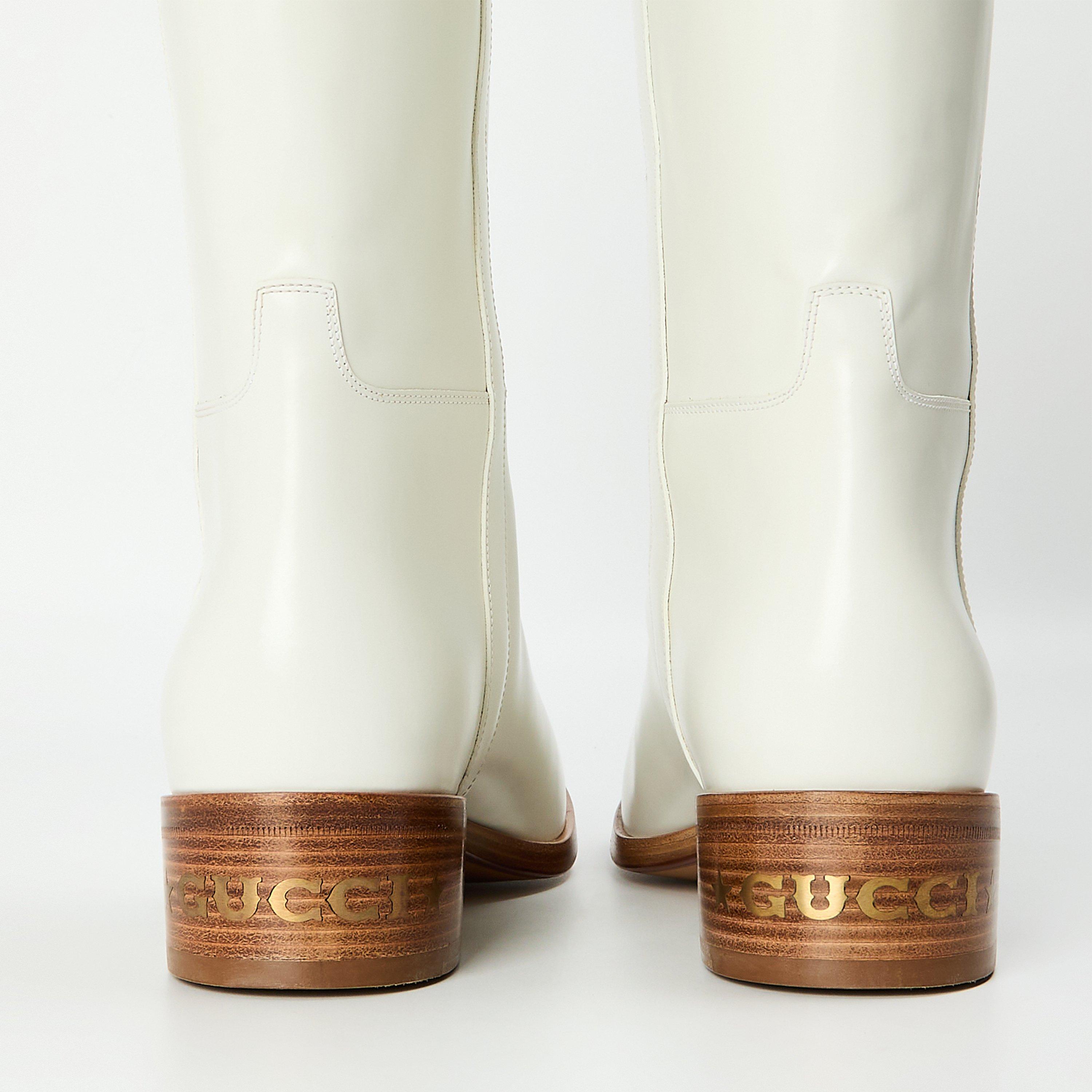 Snw Wht/Snw Wht - Gucci - Men's Knee High Boots - 3