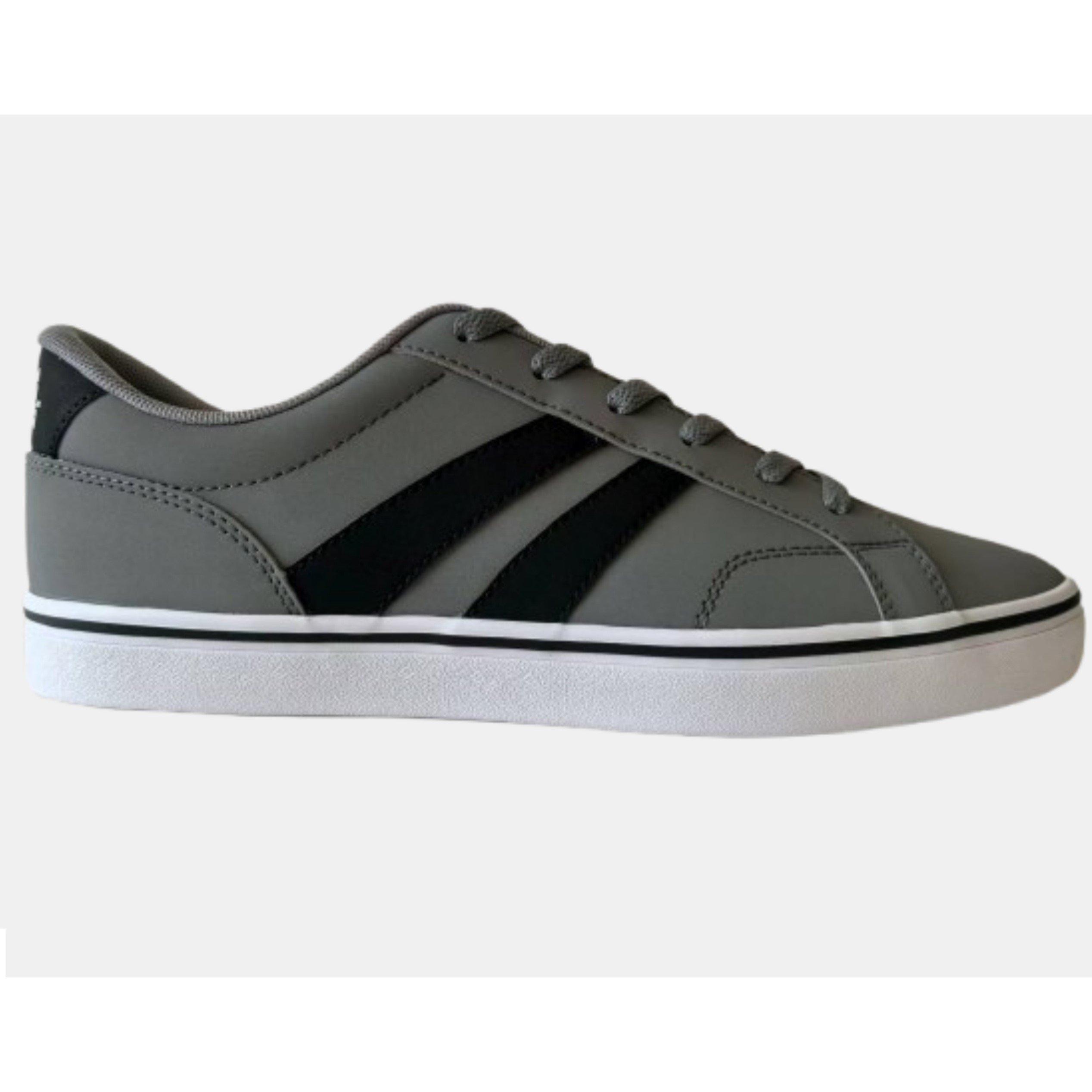 Grey/Black/Wht - Lonsdale - Men's Lace Up Water Resistant Low-Top Trainers - 1