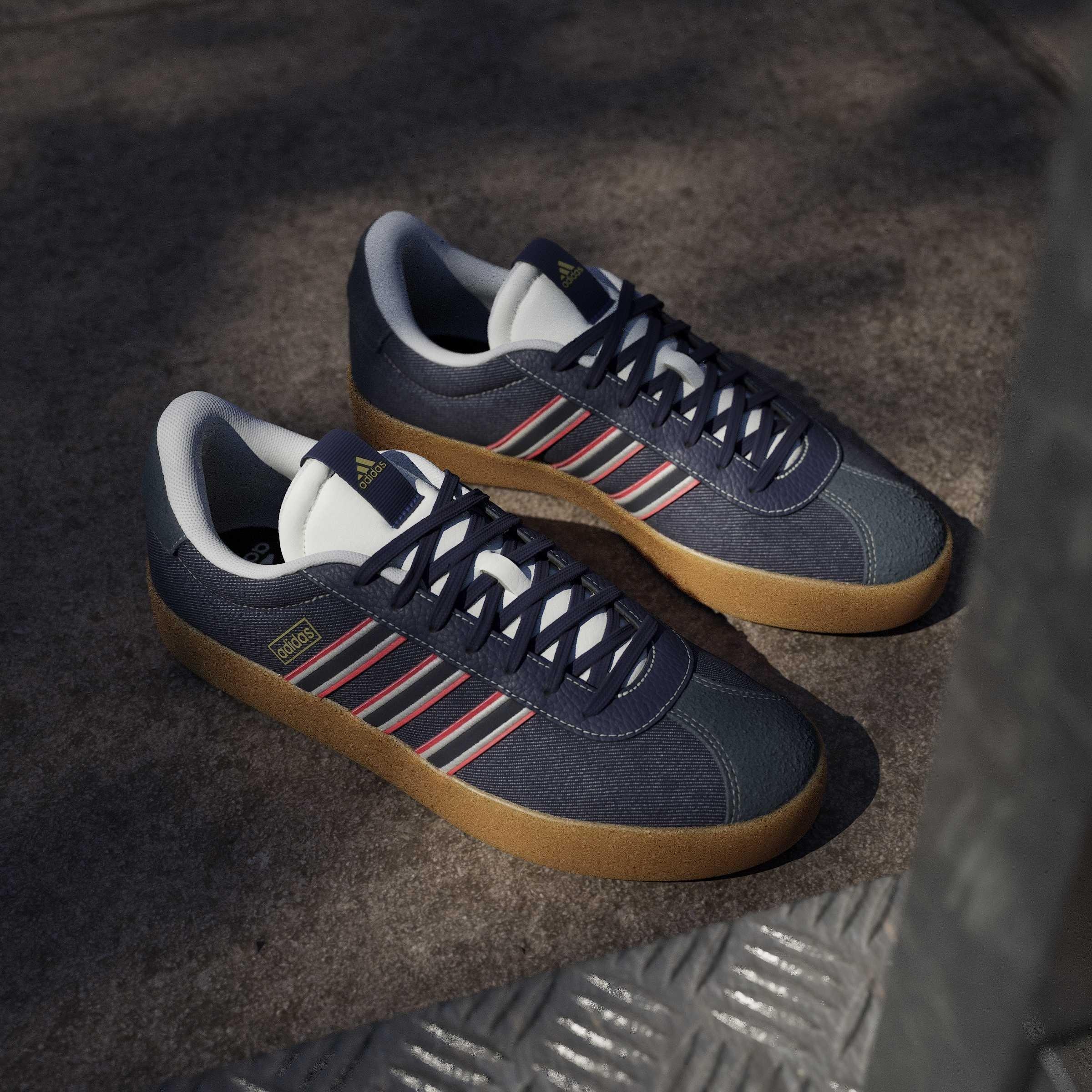 Mørkeblå - adidas - Men's VL Court 3.0 Low-Top Trainers - 12