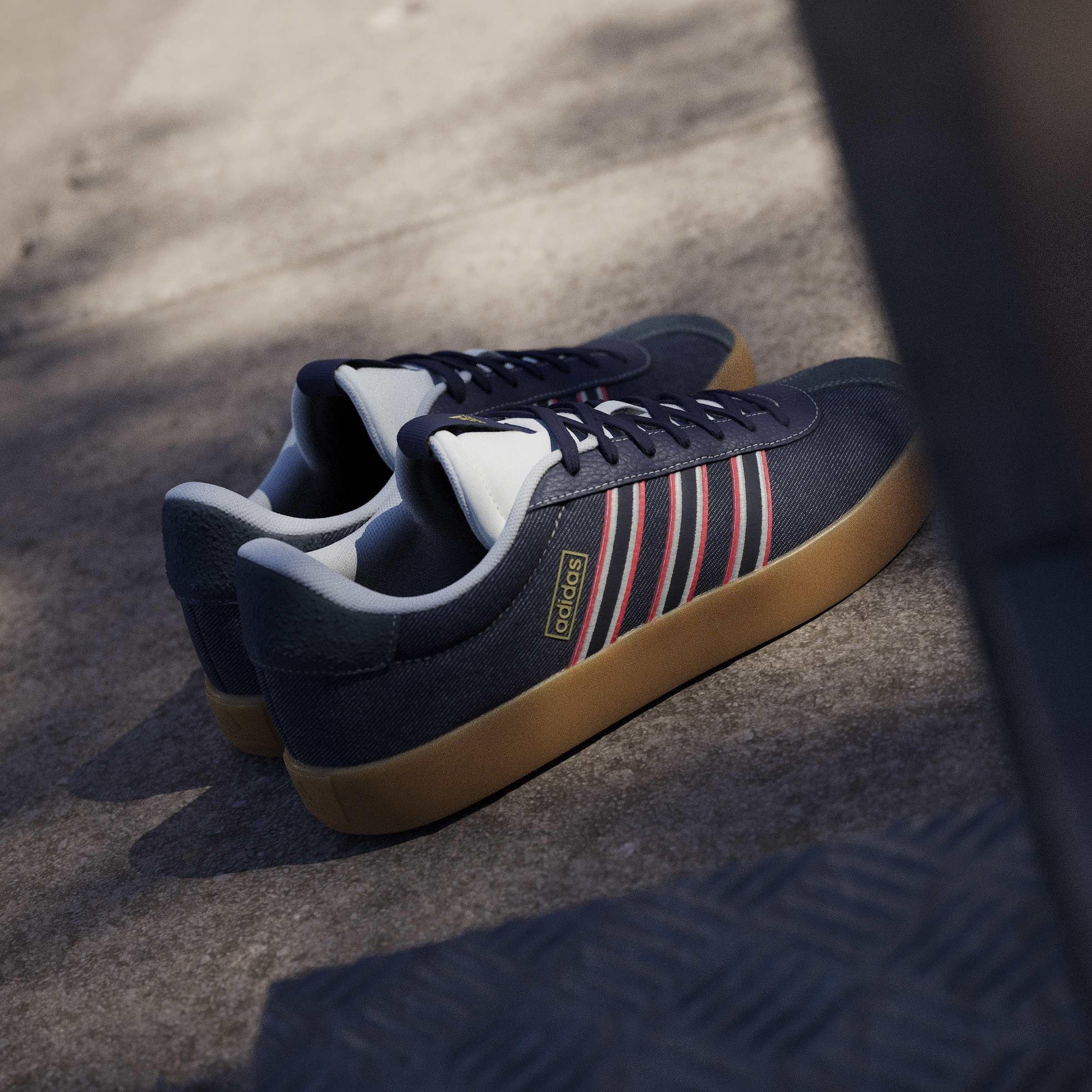 Mørkeblå - adidas - Men's VL Court 3.0 Low-Top Trainers - 13
