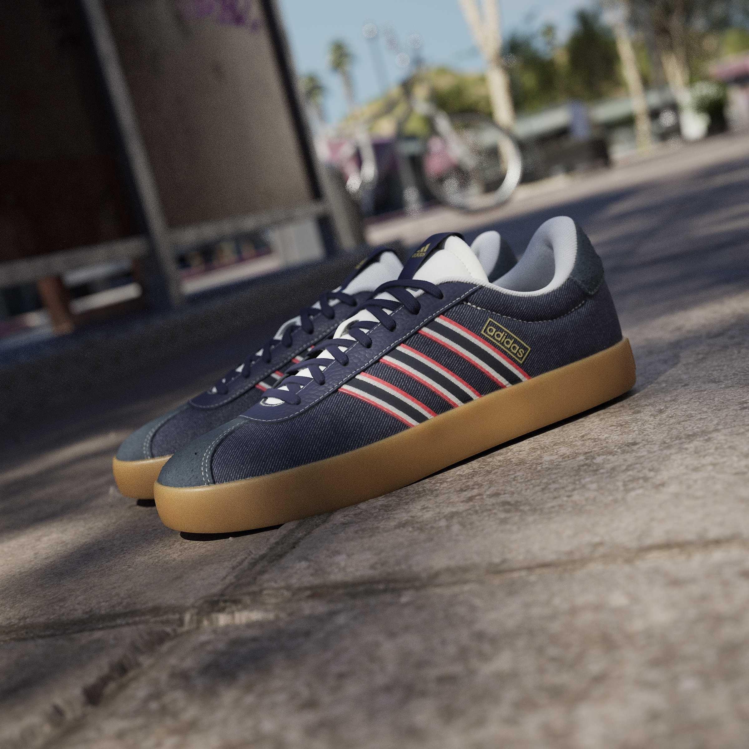 Mørkeblå - adidas - Men's VL Court 3.0 Low-Top Trainers - 15