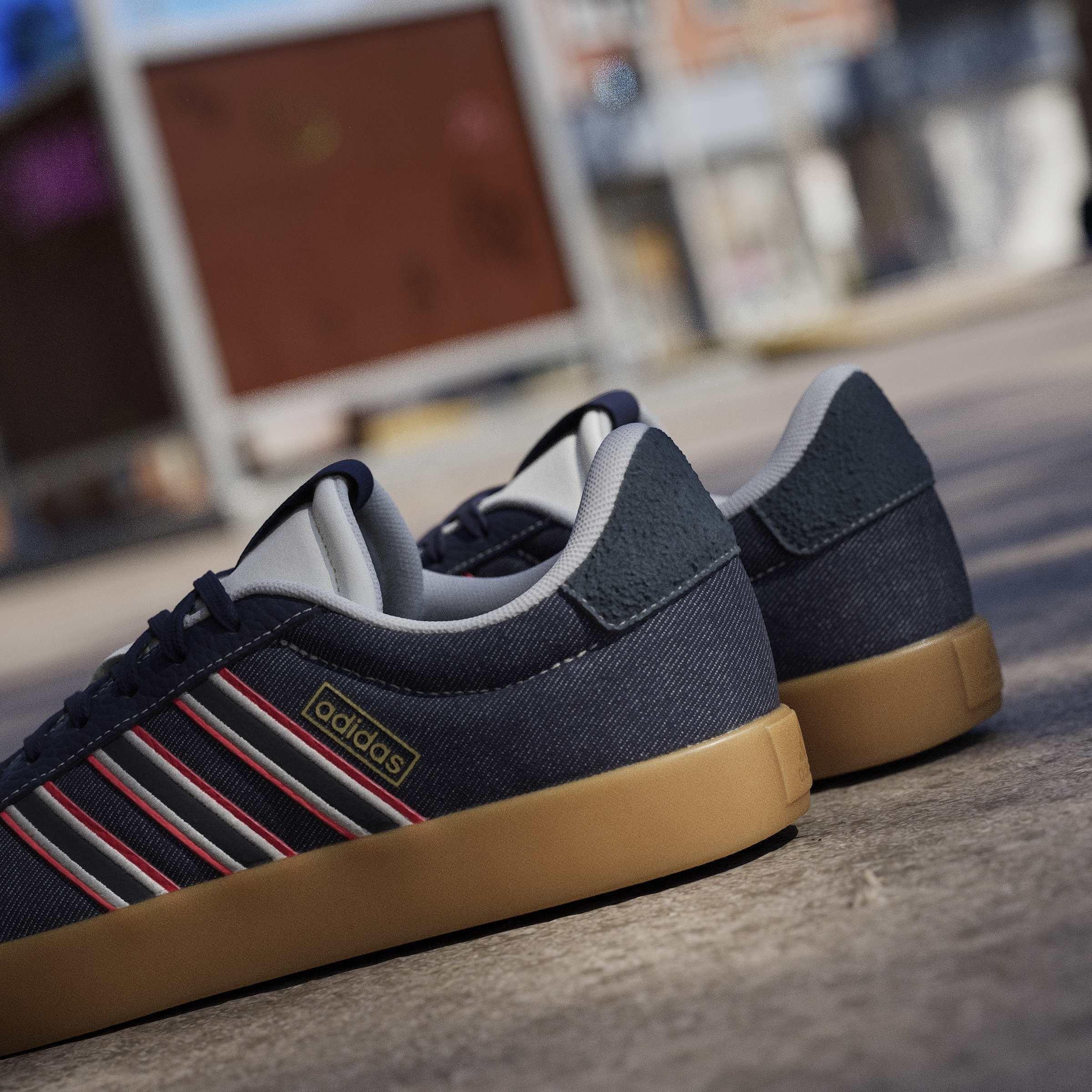 Mørkeblå - adidas - Men's VL Court 3.0 Low-Top Trainers - 16
