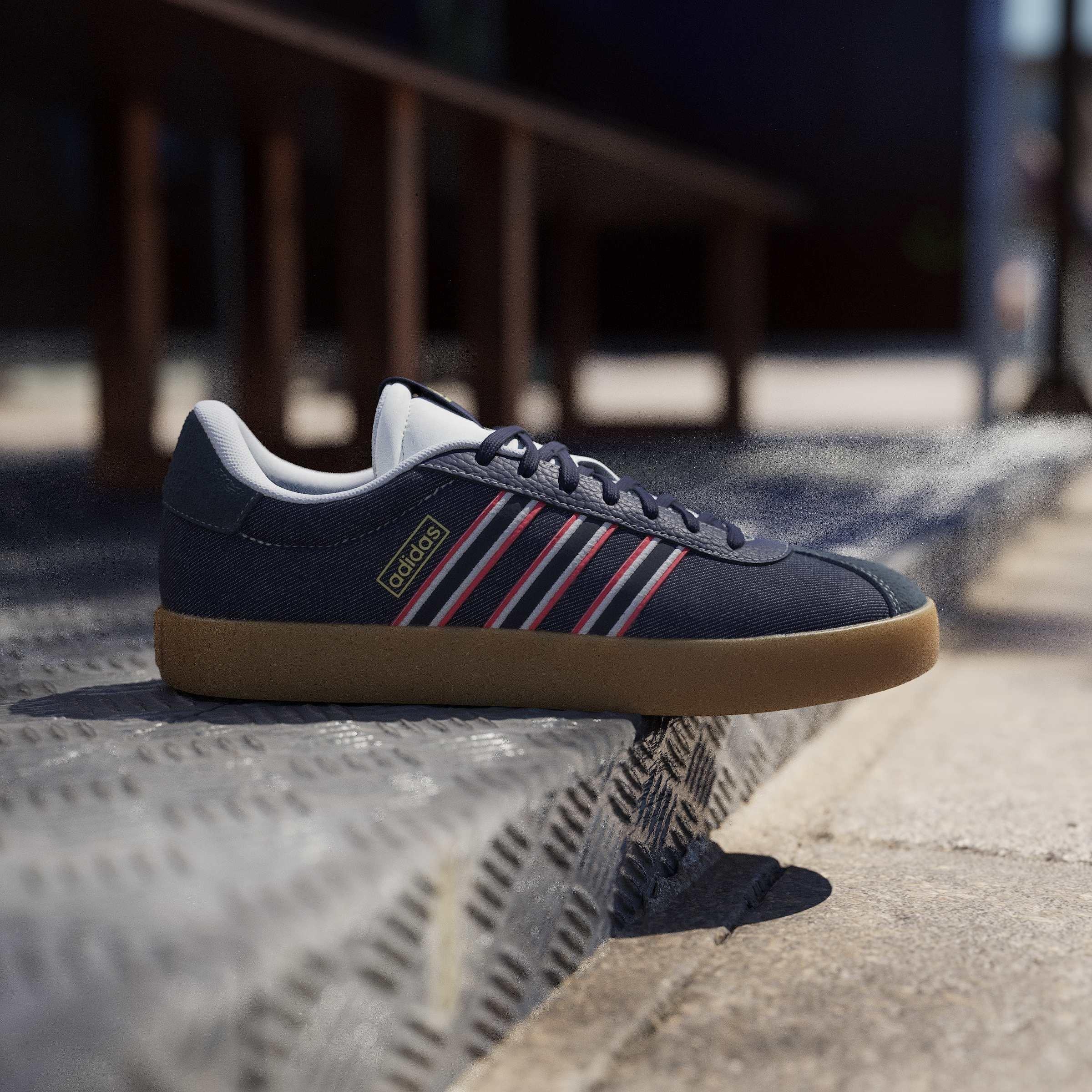 Mørkeblå - adidas - Men's VL Court 3.0 Low-Top Trainers - 10