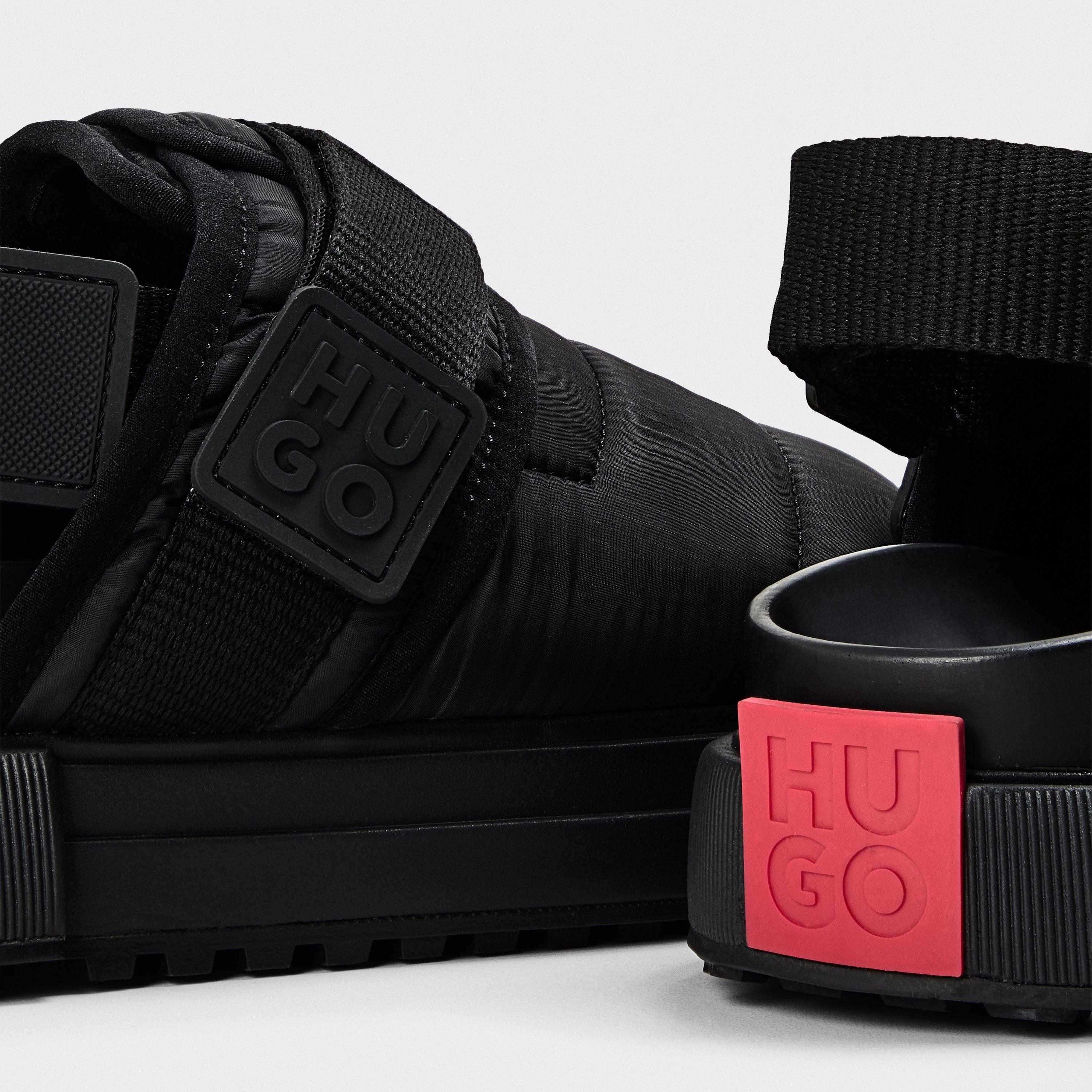 Black - Hugo - Men's Delmar Sand Flatform Sandals - 3