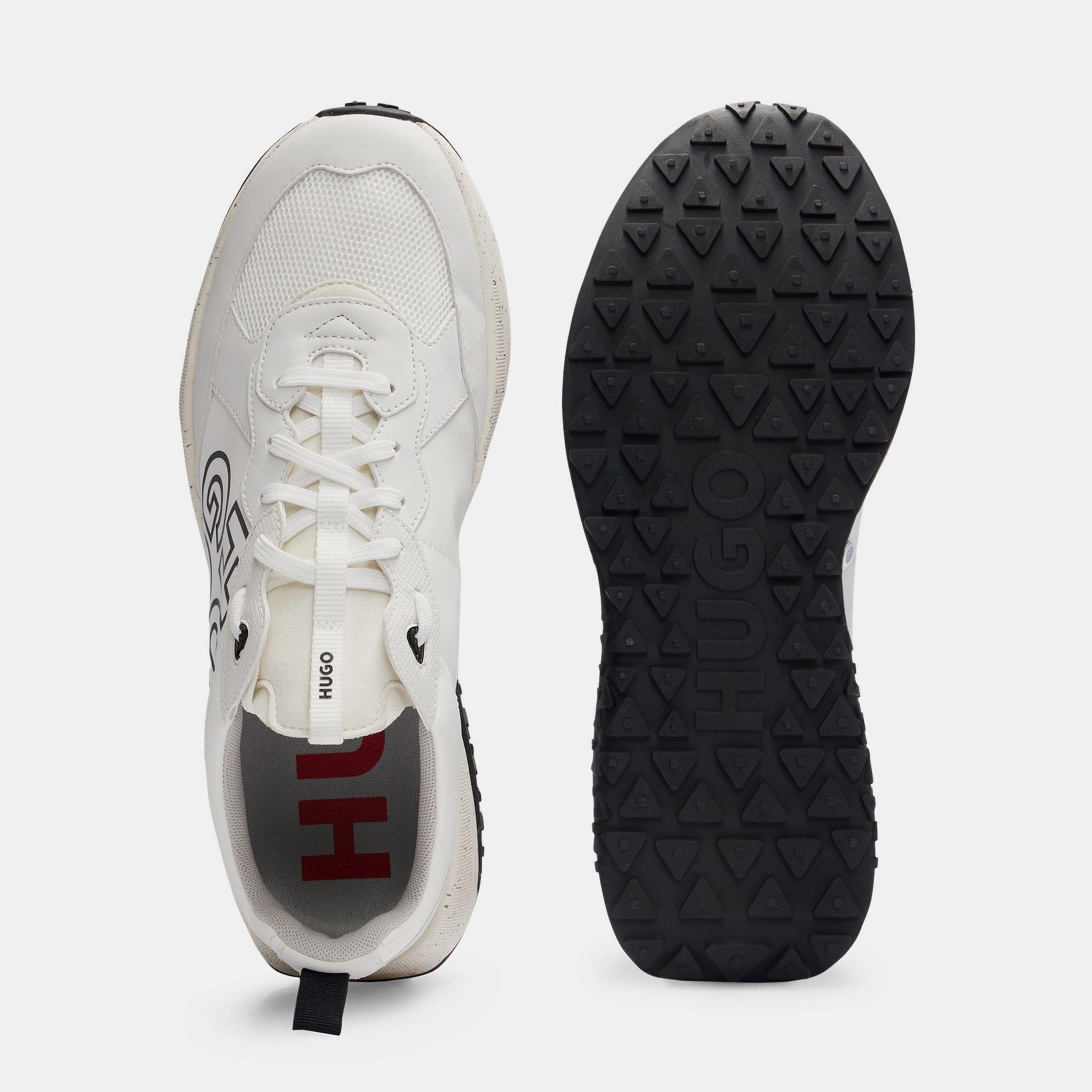 White - Hugo - Men's Kane Court Trainers - 3