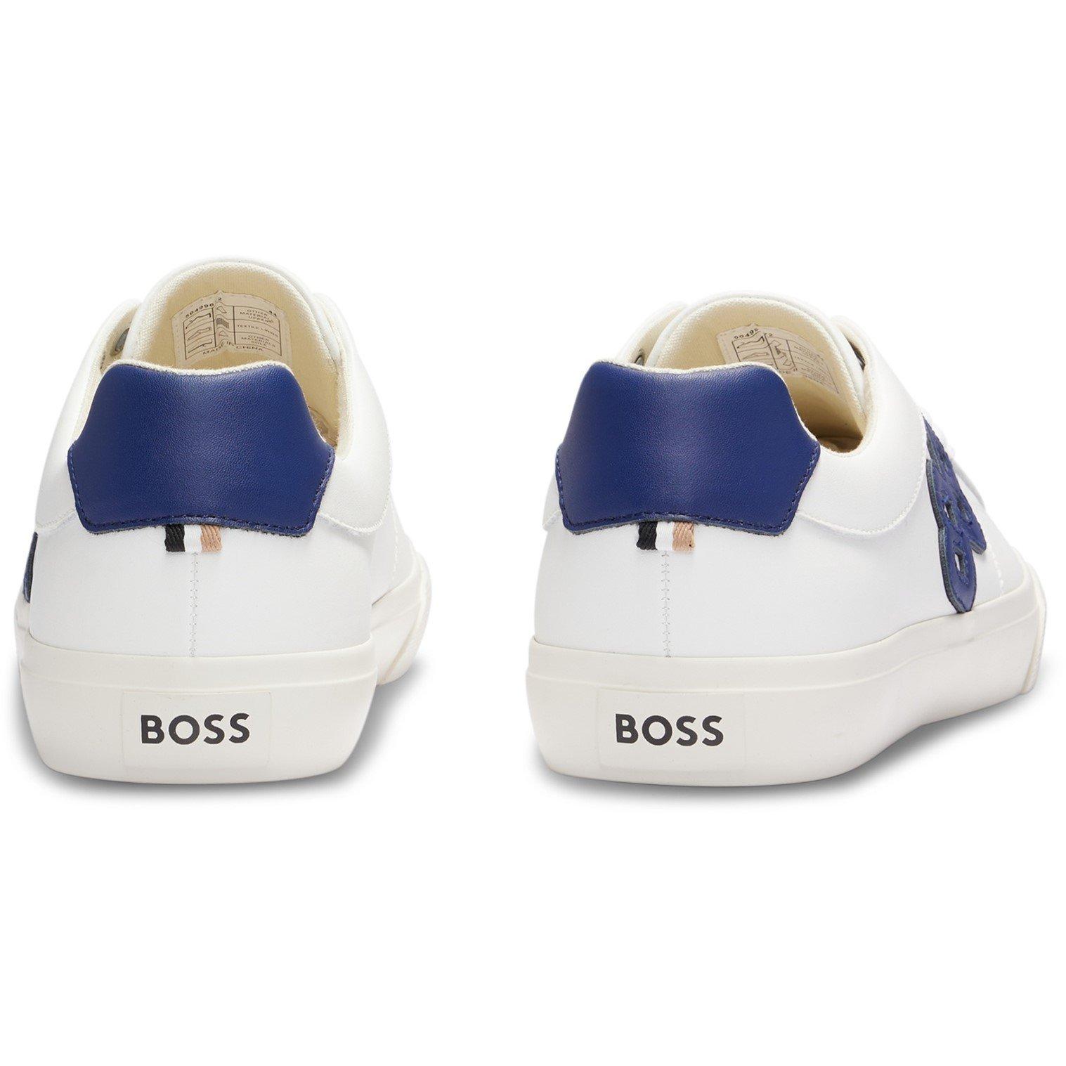White - Boss - Men's Aiden Court Trainers - 3