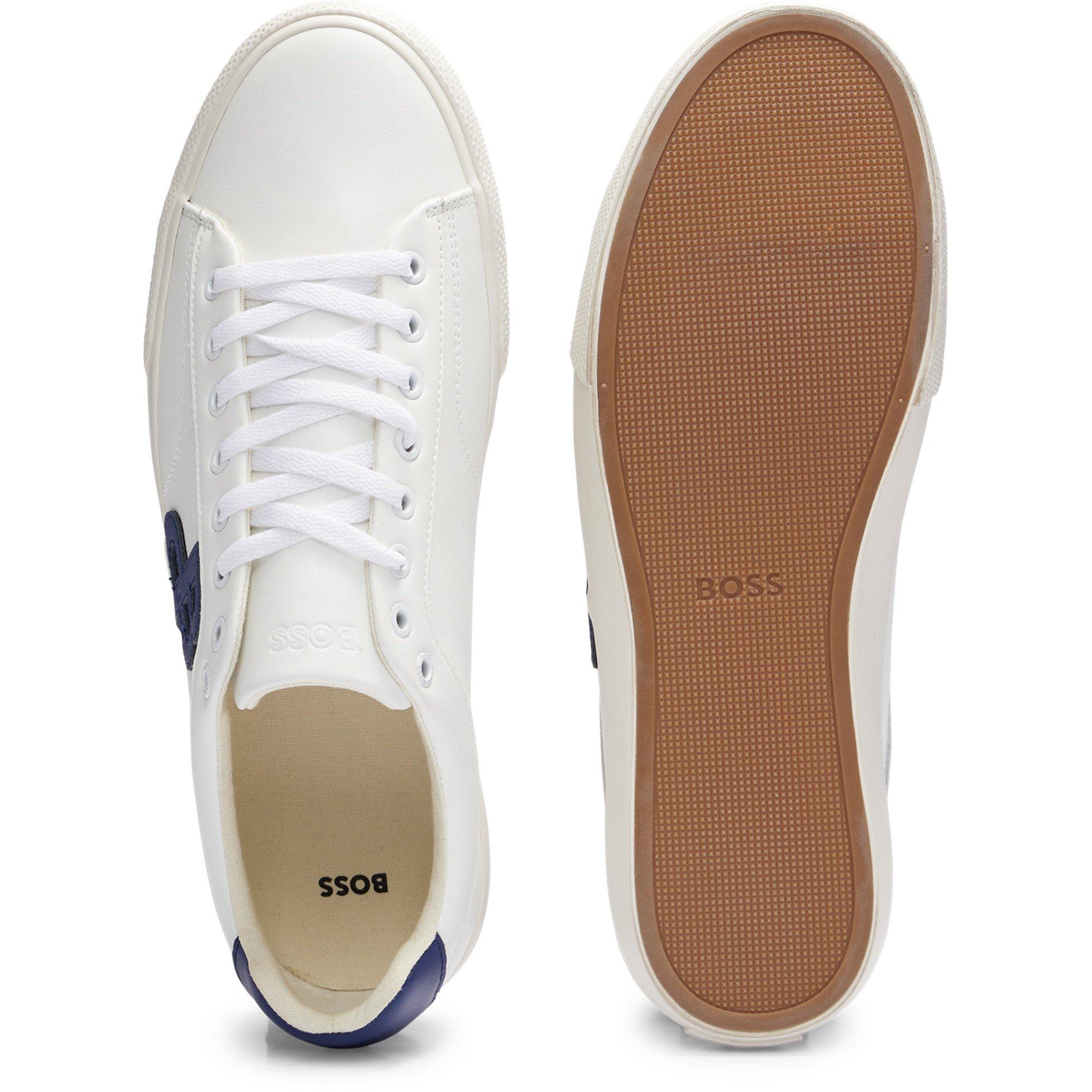White - Boss - Men's Aiden Court Trainers - 4