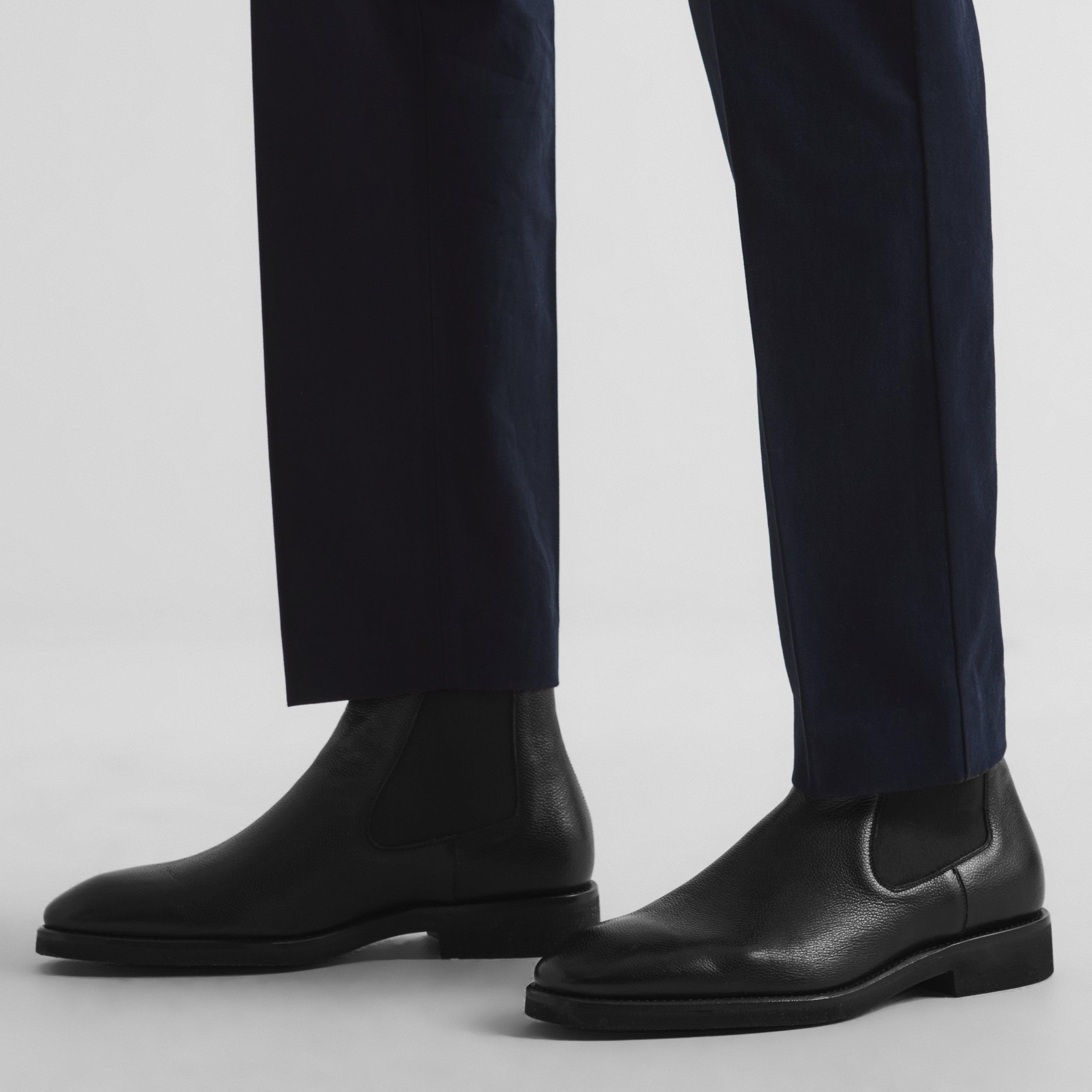 Black - Tom Ford - Men's Leather Chelsea Boots - 3