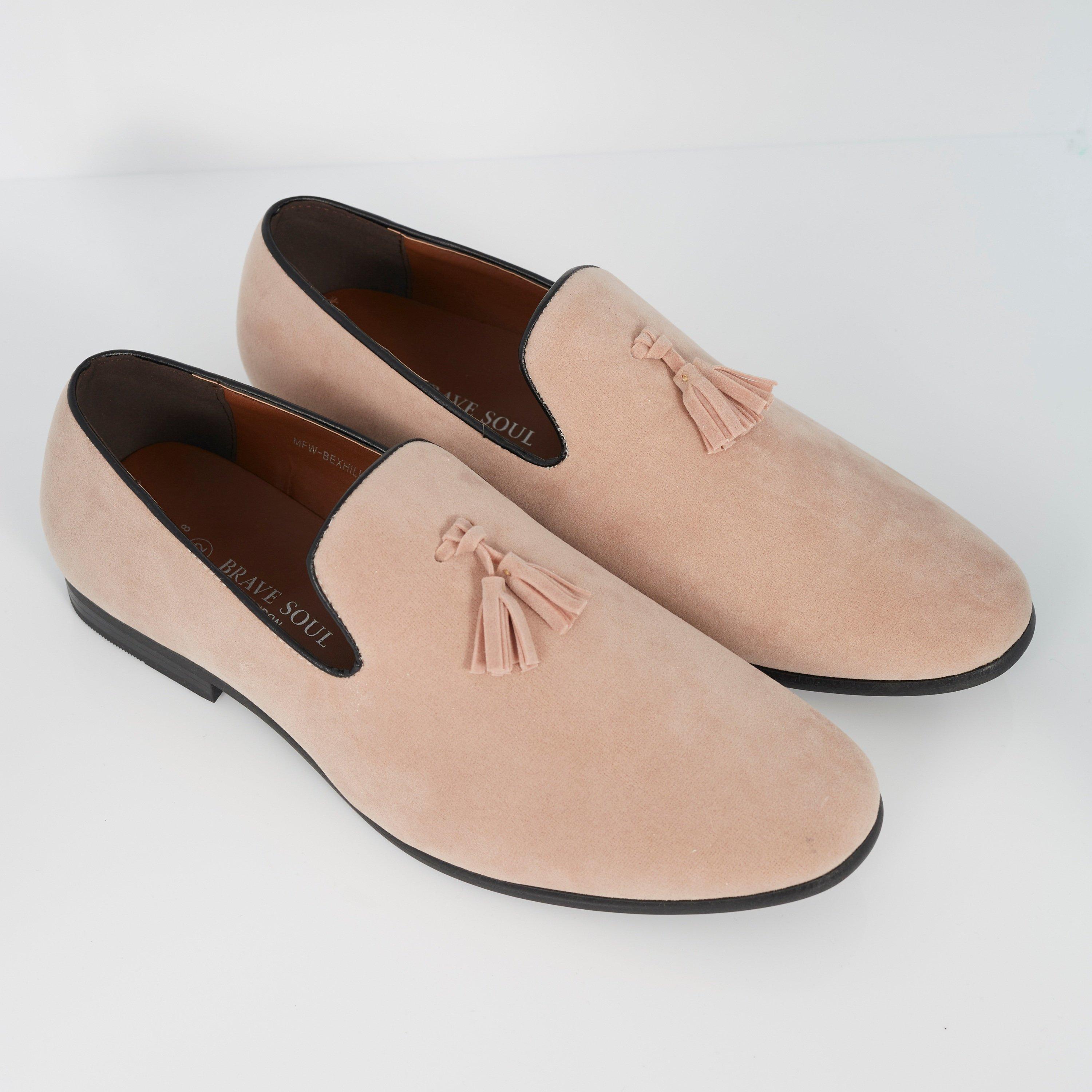 Pink - Brave Soul - Pink Mens Faux Suede Loafer - 4