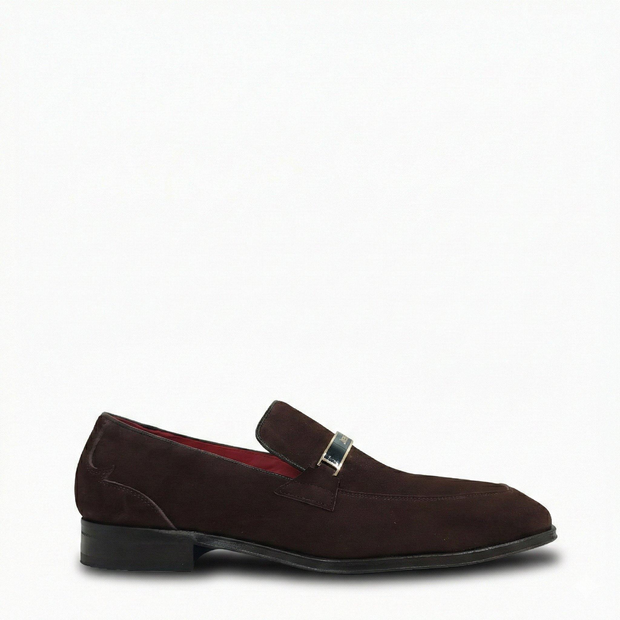 Jeffery West Men's Loafers - Dk Brn Sued - Size 8 (42)