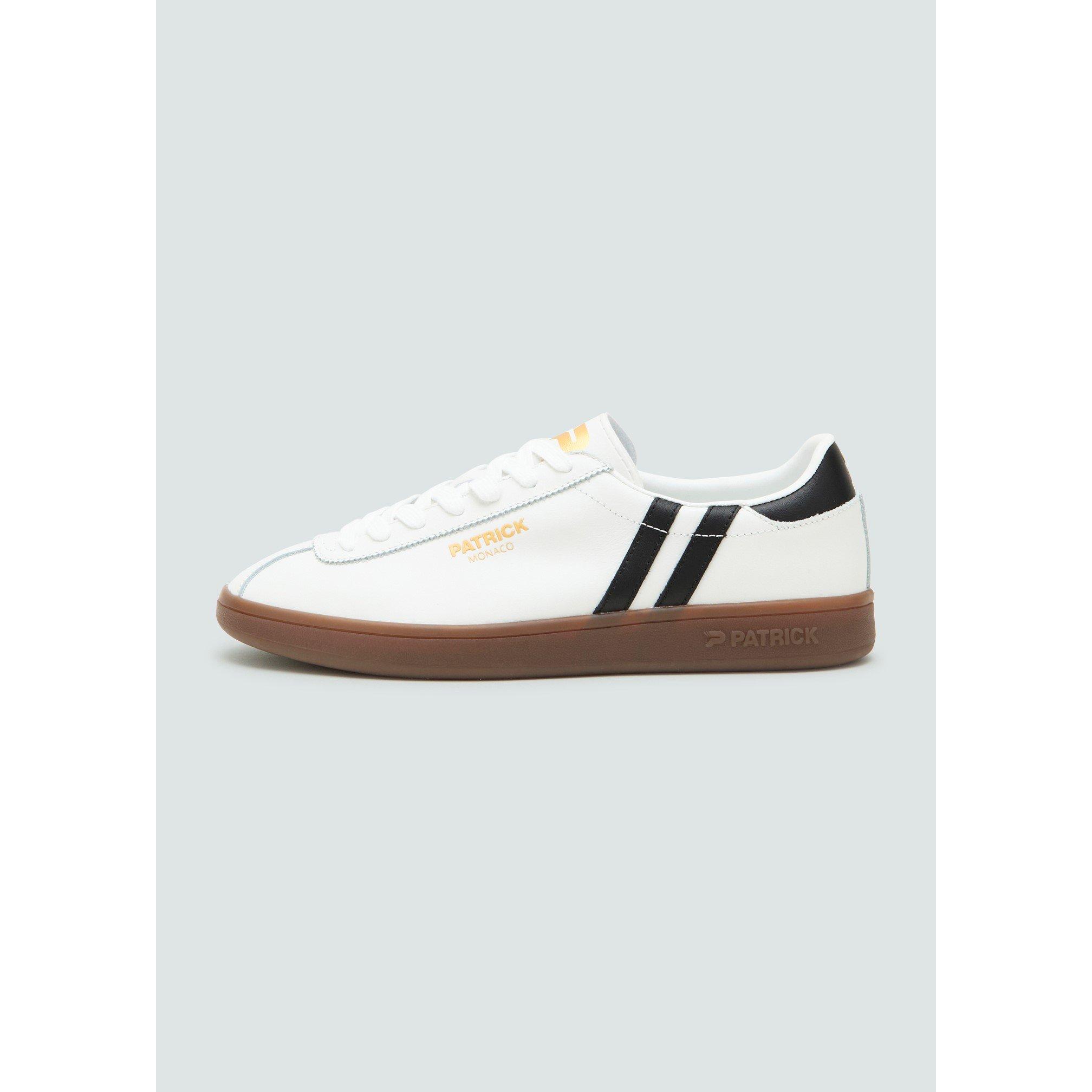 Patrick Men's Monaco Court Trainers - White/Black - 7 (41)