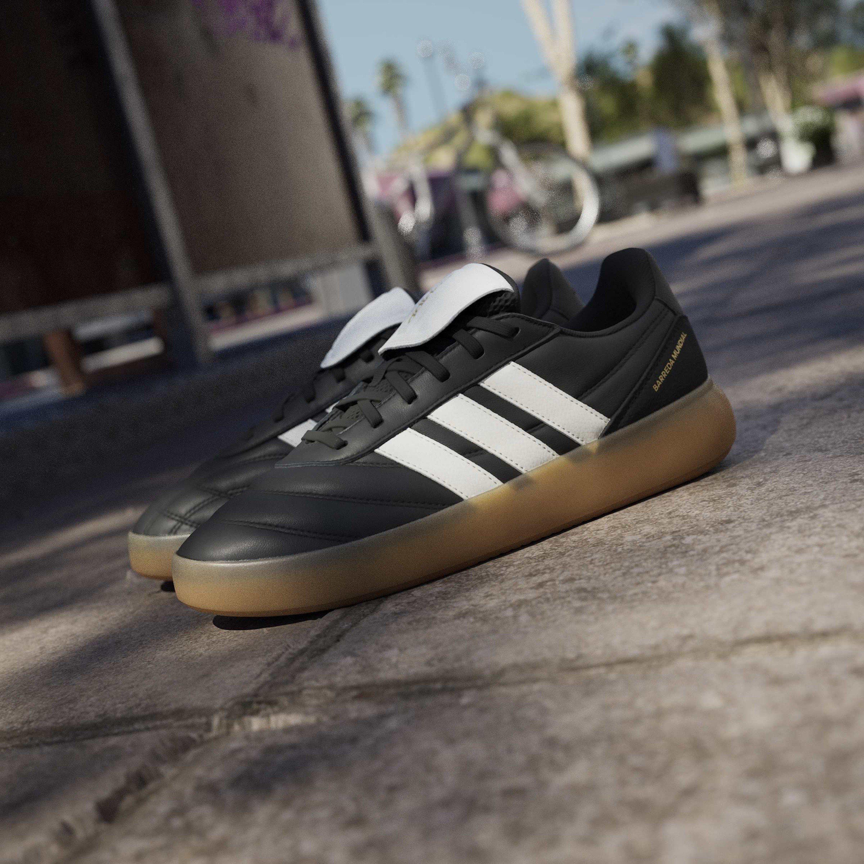Black/Wht/Gum - adidas - Barreda Mundial Trainers - 15