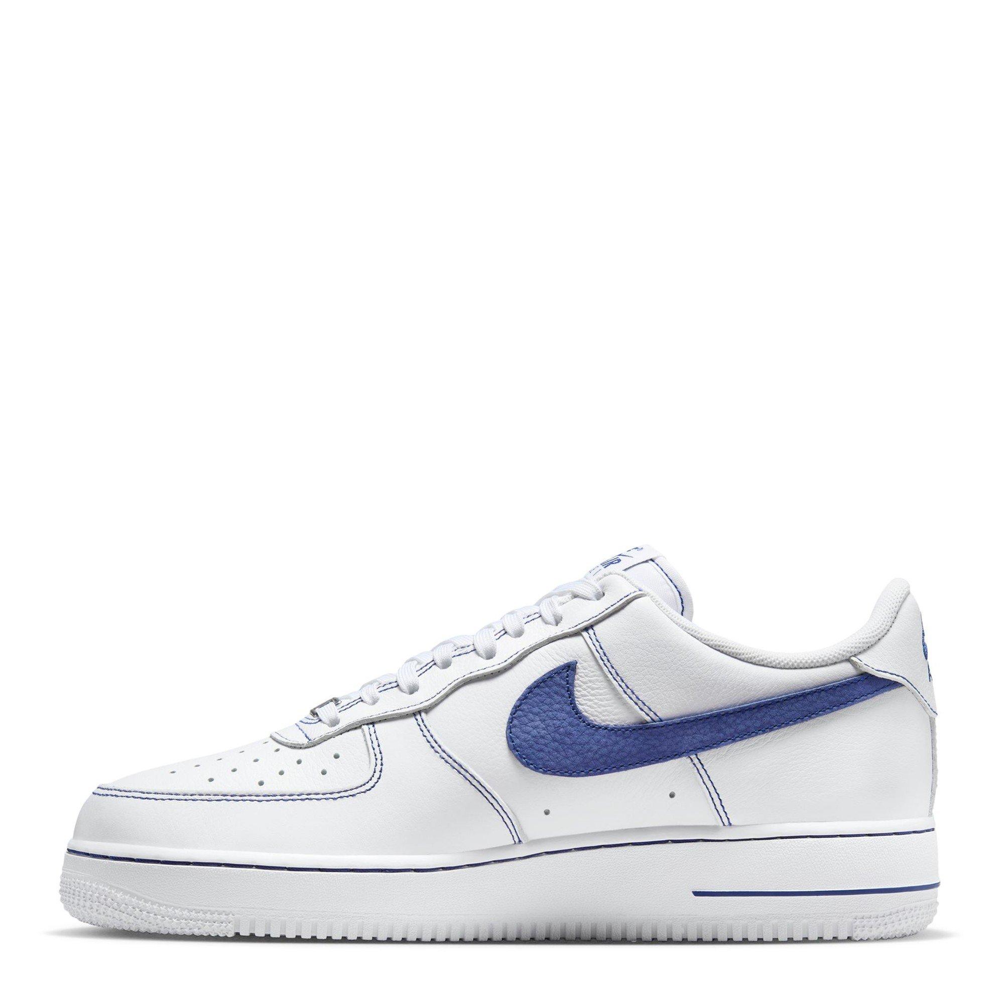 White/Deep Blue - Nike - Mens Air Force 1 07 LV8 Trainers - 2