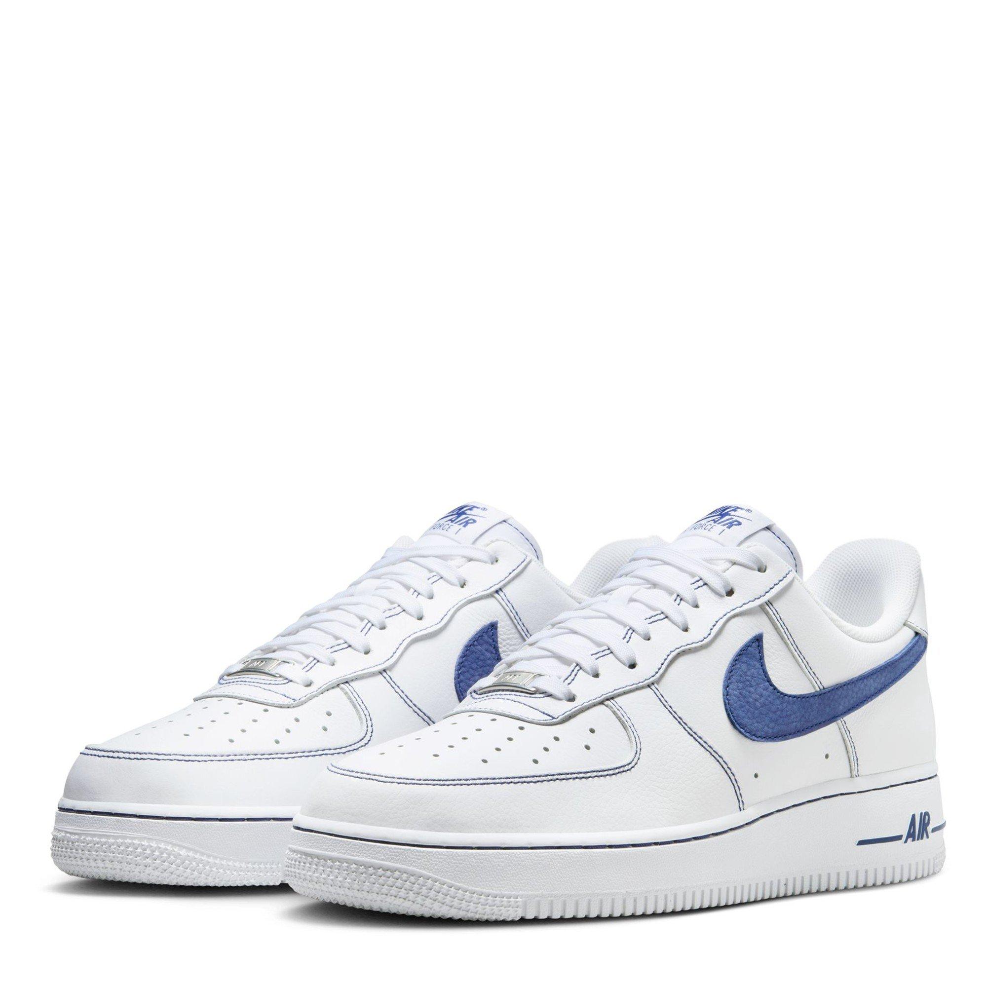 White/Deep Blue - Nike - Mens Air Force 1 07 LV8 Trainers - 3