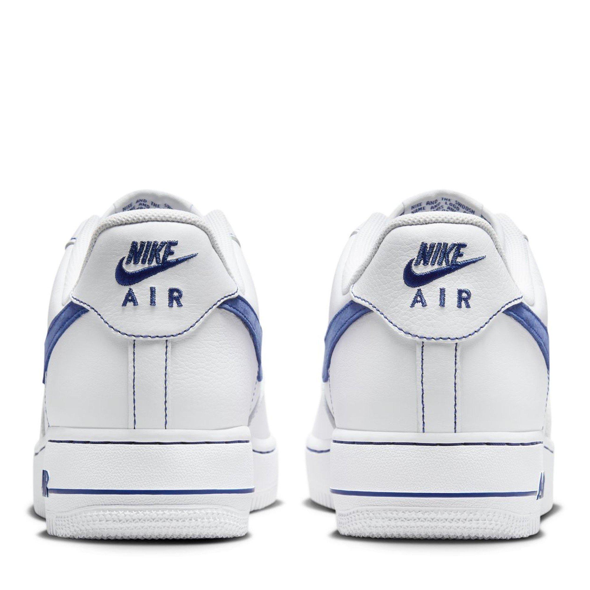 White/Deep Blue - Nike - Mens Air Force 1 07 LV8 Trainers - 4