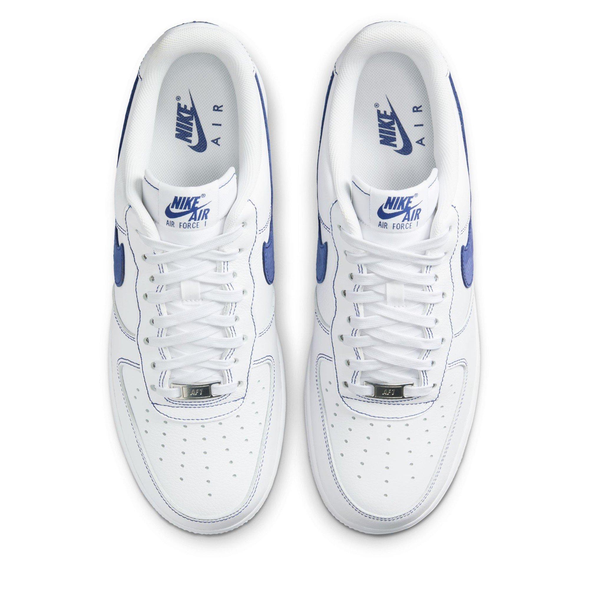 White/Deep Blue - Nike - Mens Air Force 1 07 LV8 Trainers - 5