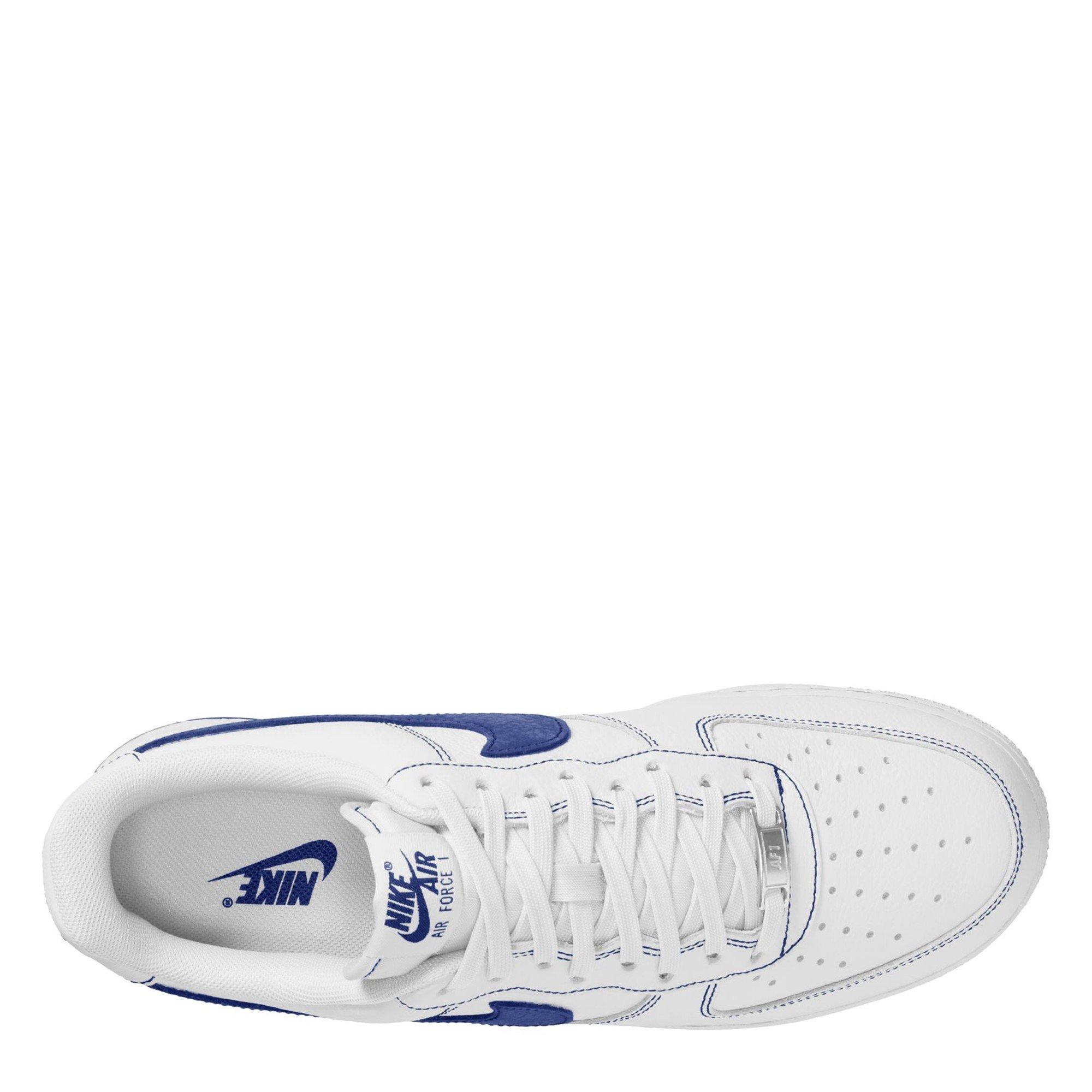 White/Deep Blue - Nike - Mens Air Force 1 07 LV8 Trainers - 9