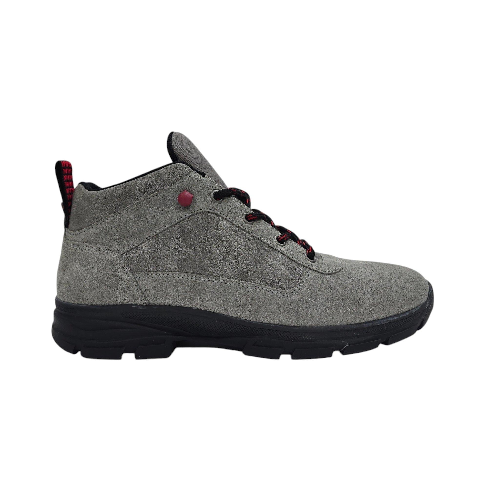Firetrap Men's Delia Premium Leather Ankle Lace Up Hiker Rugged Boots - Grey - 8 (42)