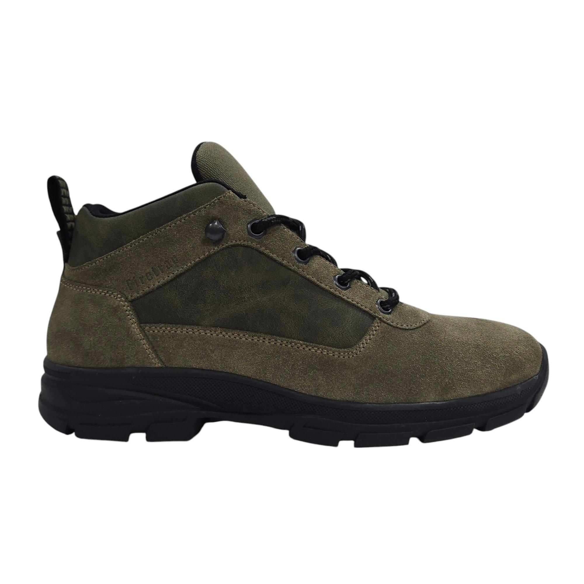Firetrap Men's Delia Premium Leather Ankle Lace Up Hiker Rugged Boots Green Size 8 (42) - Image 3