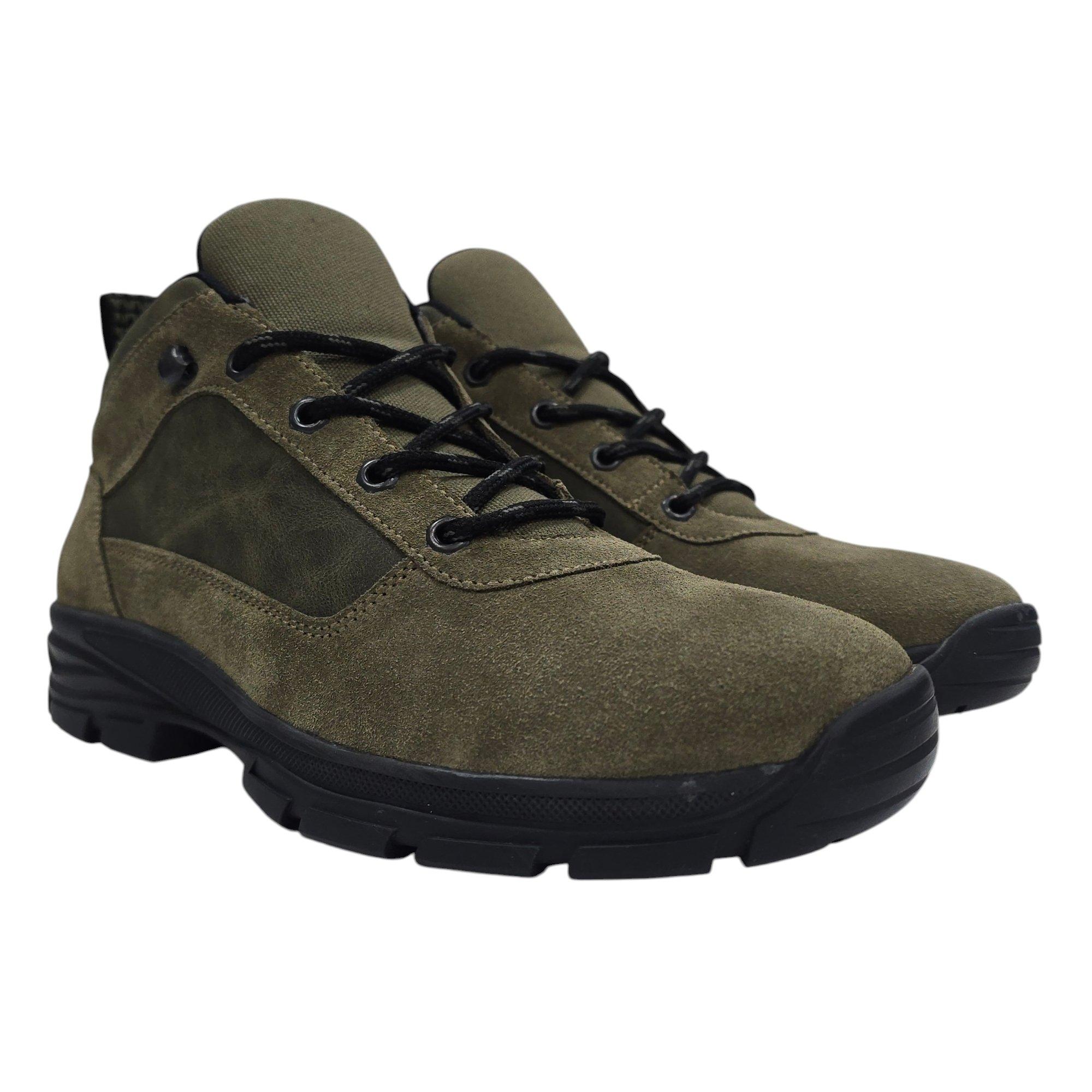 Grün - Firetrap - Men's Delia Premium Leather Ankle Lace Up Hiker Rugged Boots - 3
